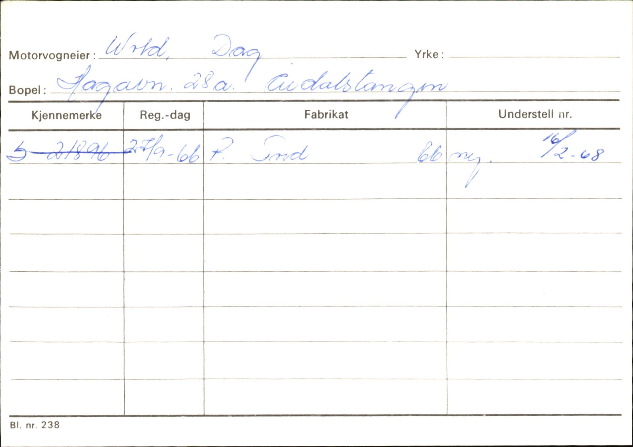 Statens vegvesen, Sogn og Fjordane vegkontor, AV/SAB-A-5301/4/F/L0146: Registerkort Årdal R-Å samt diverse kort, 1945-1975, p. 1370