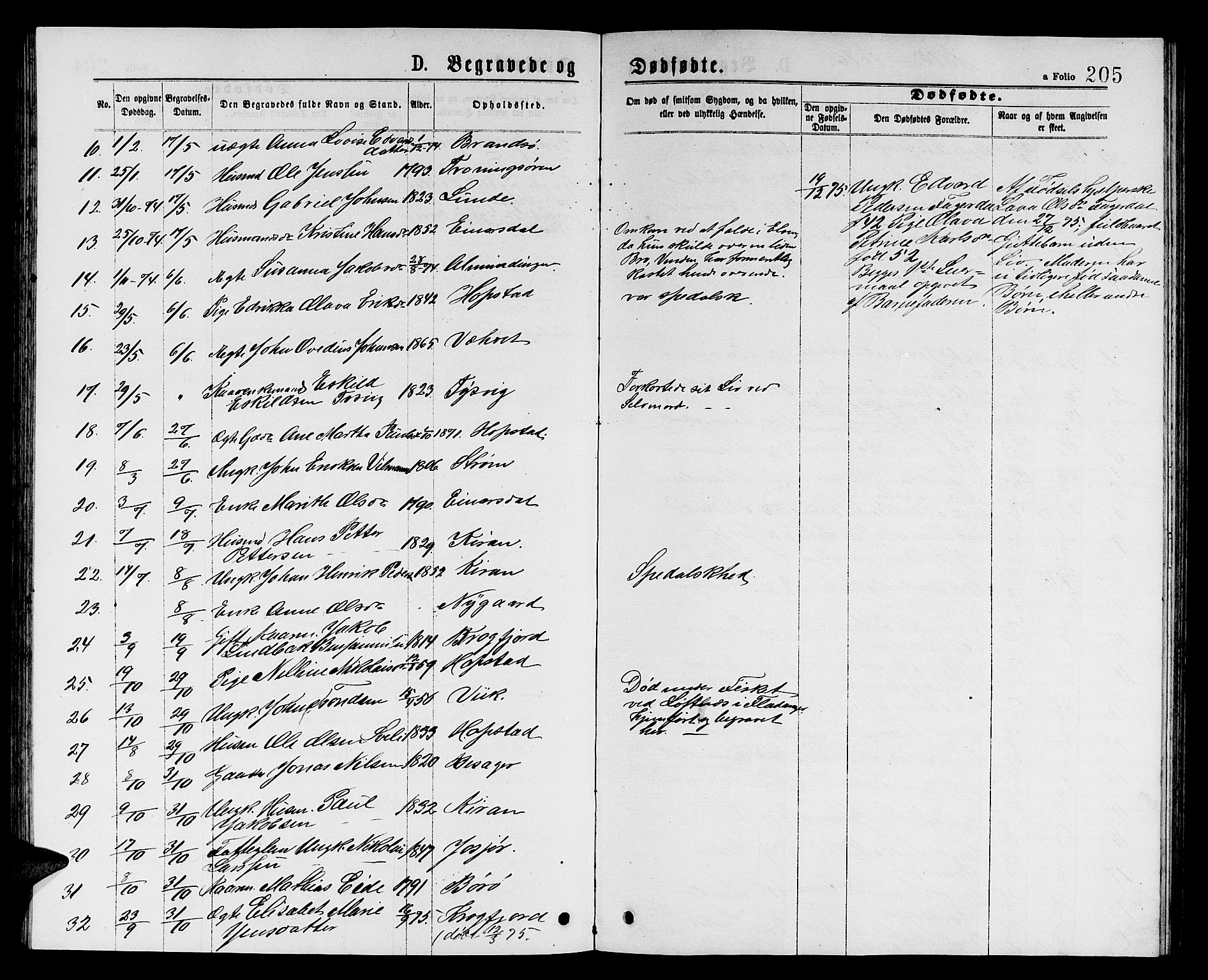 Ministerialprotokoller, klokkerbøker og fødselsregistre - Sør-Trøndelag, SAT/A-1456/657/L0715: Parish register (copy) no. 657C02, 1873-1888, p. 205