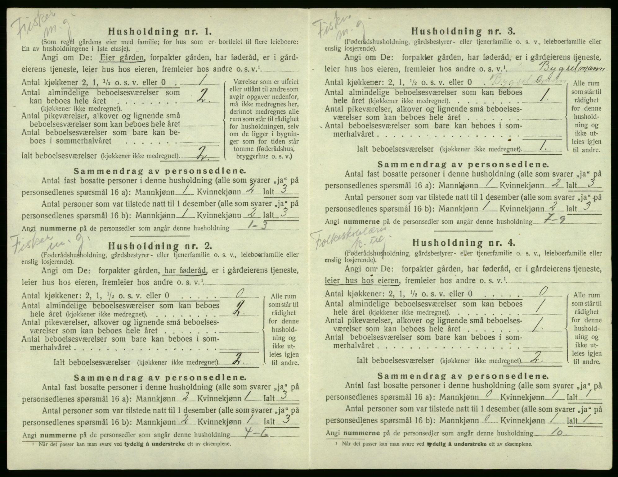 SAB, 1920 census for Austevoll, 1920, p. 305