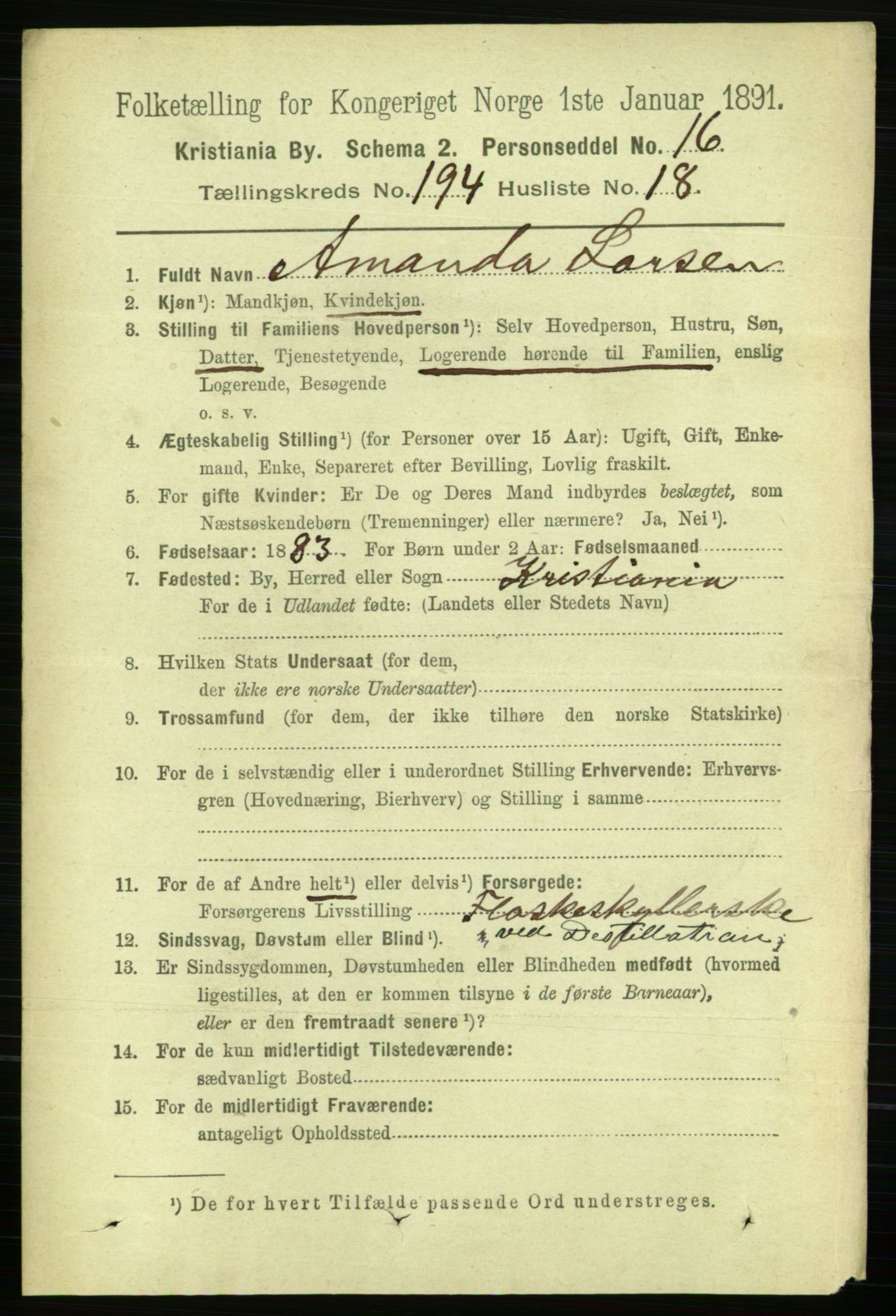 RA, 1891 census for 0301 Kristiania, 1891, p. 117183
