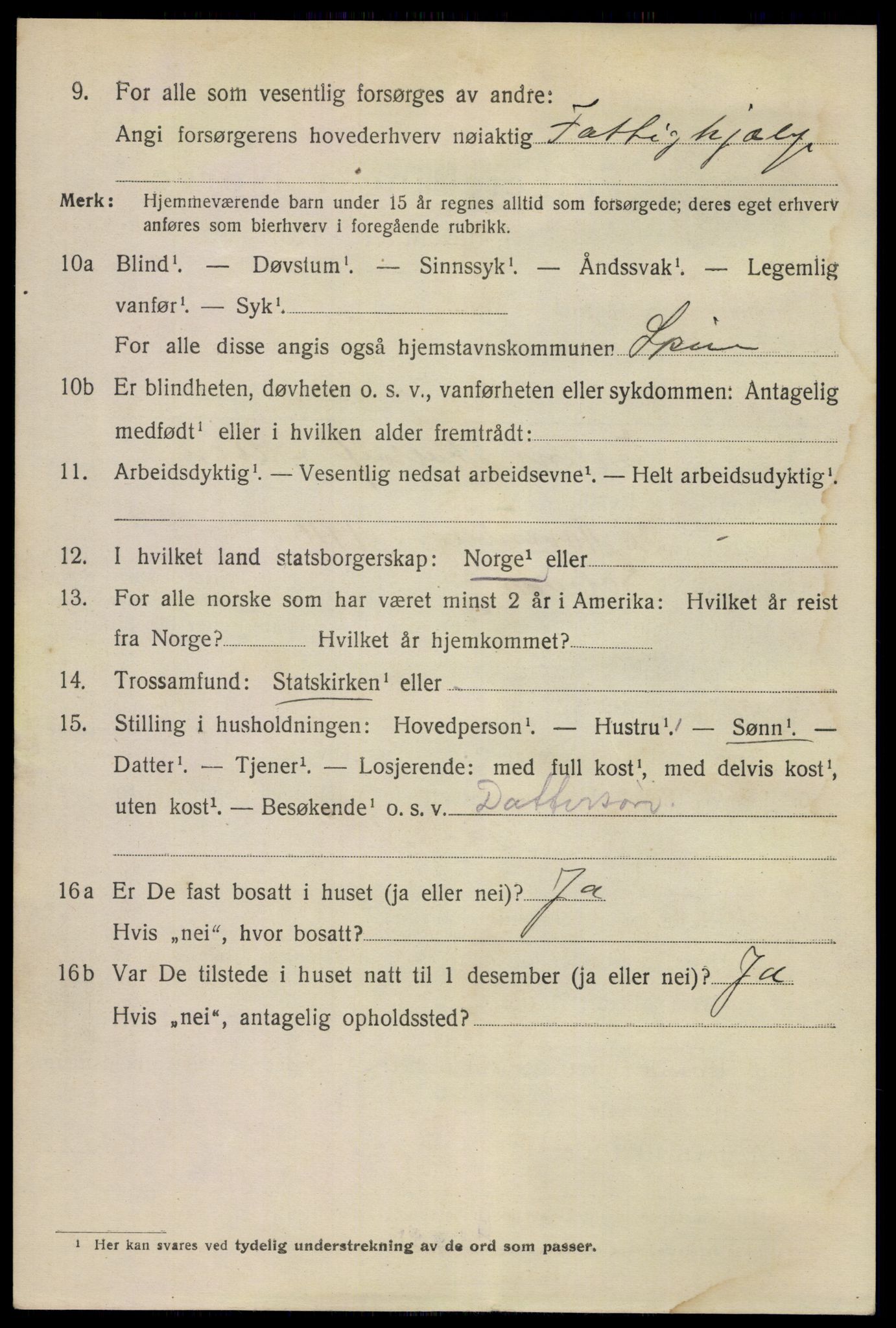 SAKO, 1920 census for Skien, 1920, p. 21789