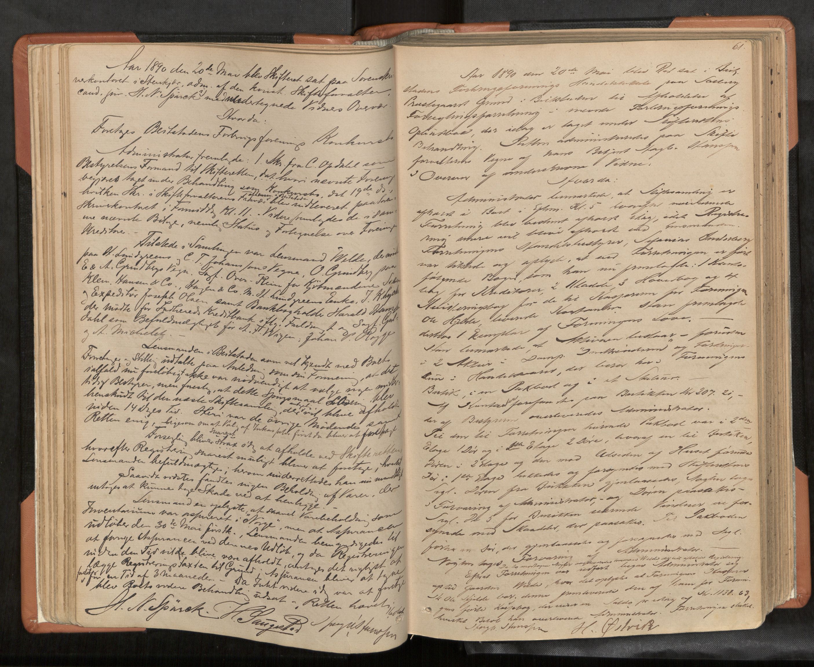 Inderøy sorenskriveri, AV/SAT-A-4147/1/3/3B/L0006: Skifteforhandlingsprotokoll, 1887-1898, p. 61
