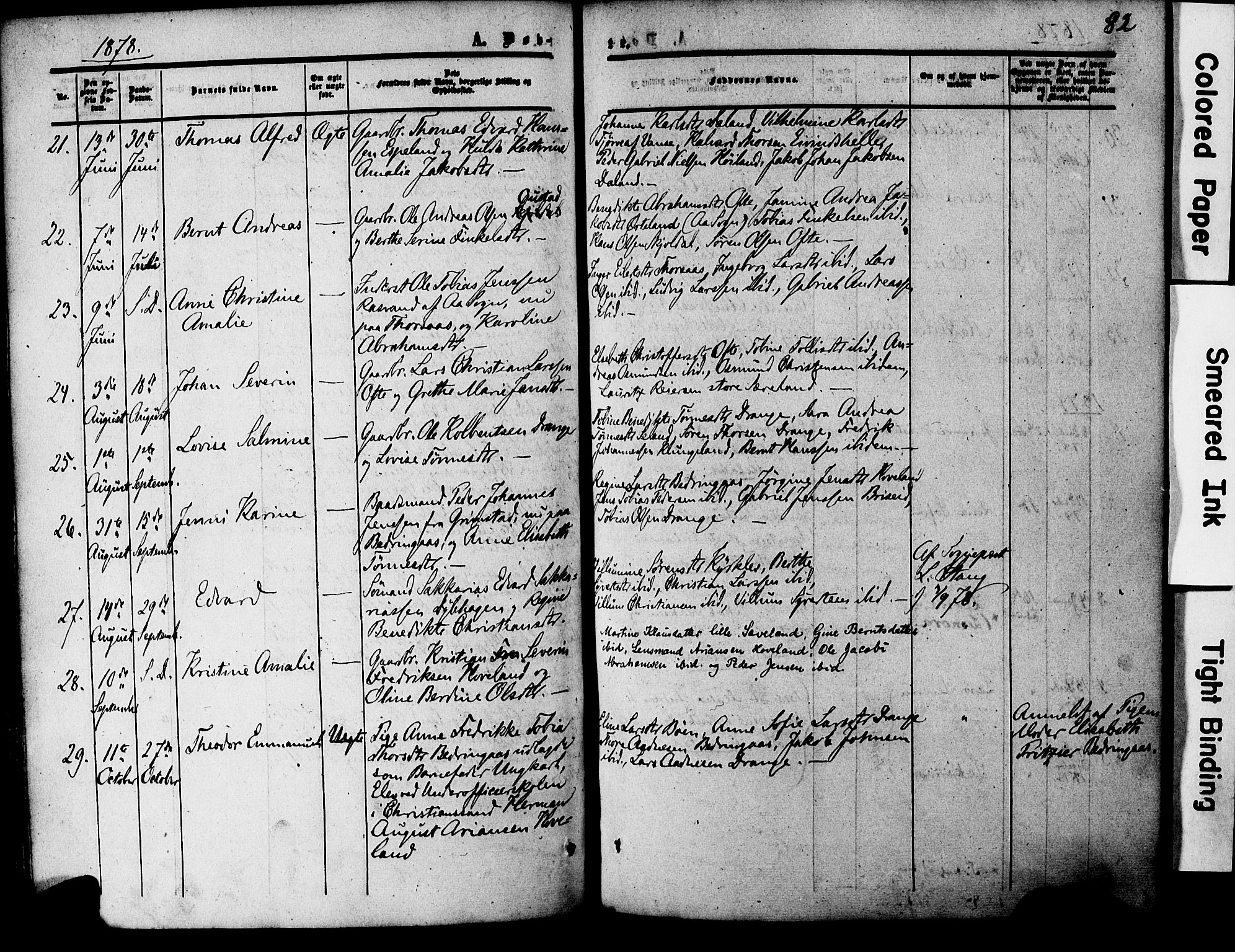 Herad sokneprestkontor, AV/SAK-1111-0018/F/Fa/Faa/L0005: Parish register (official) no. A 5, 1853-1886, p. 82