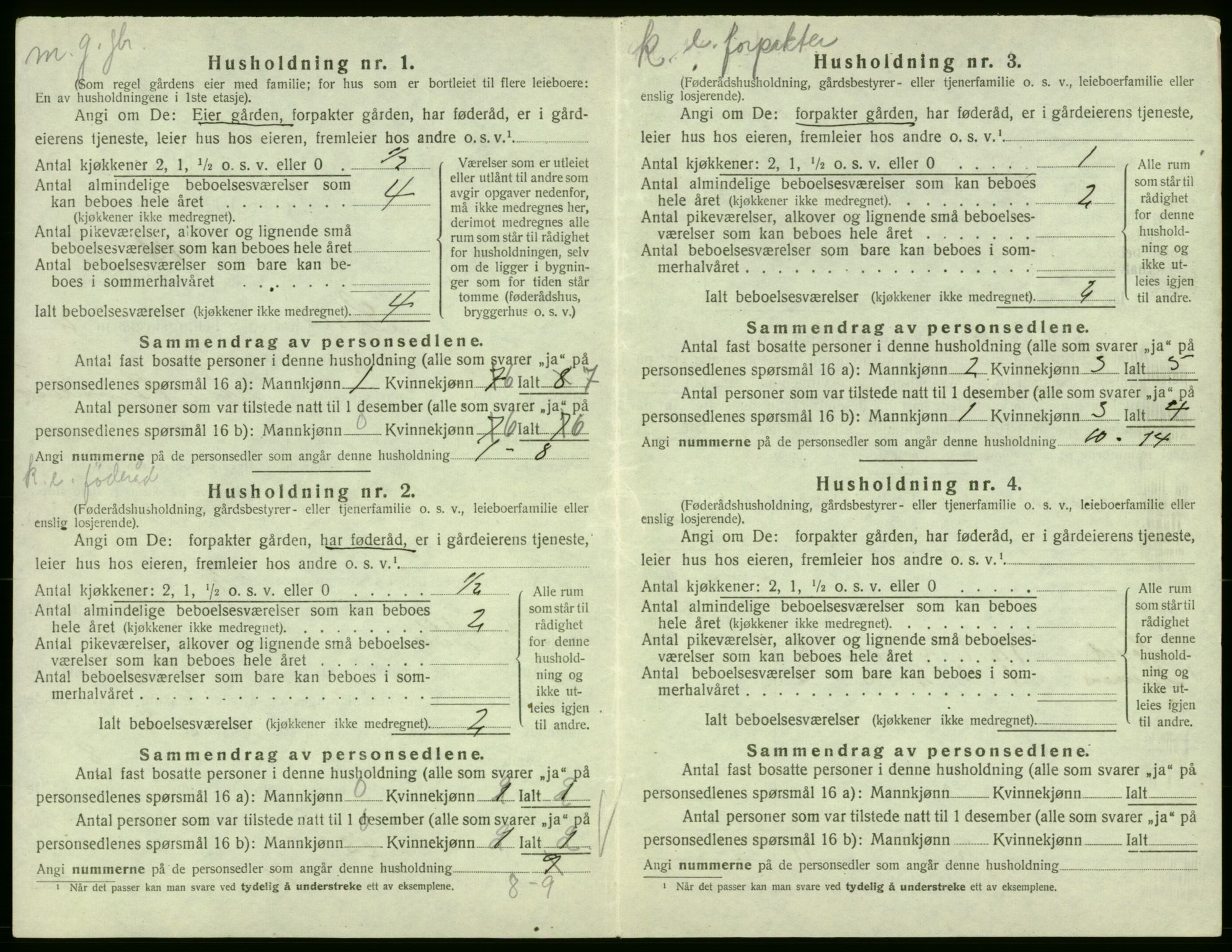 SAB, 1920 census for Stord, 1920, p. 123