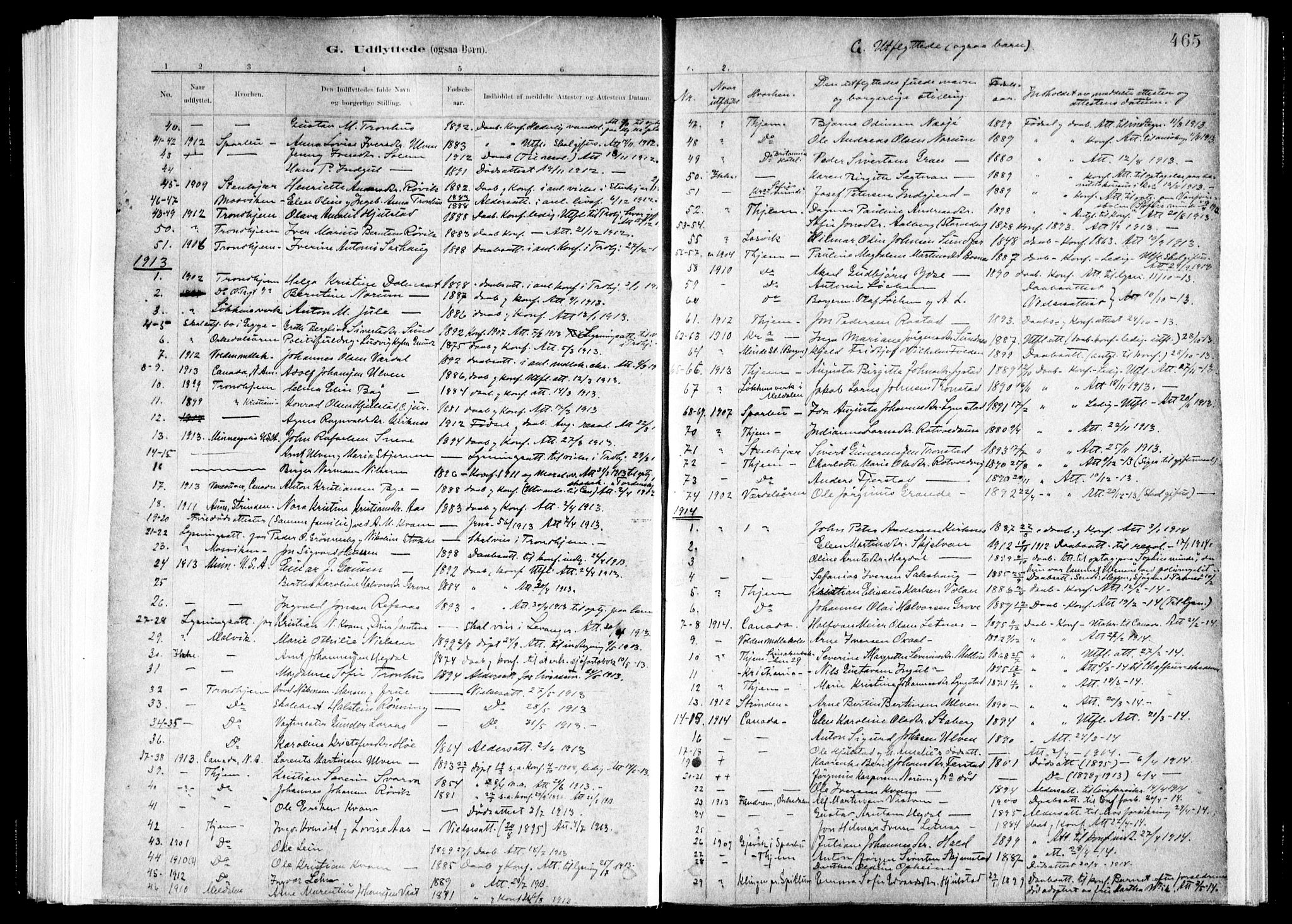 Ministerialprotokoller, klokkerbøker og fødselsregistre - Nord-Trøndelag, SAT/A-1458/730/L0285: Parish register (official) no. 730A10, 1879-1914, p. 465