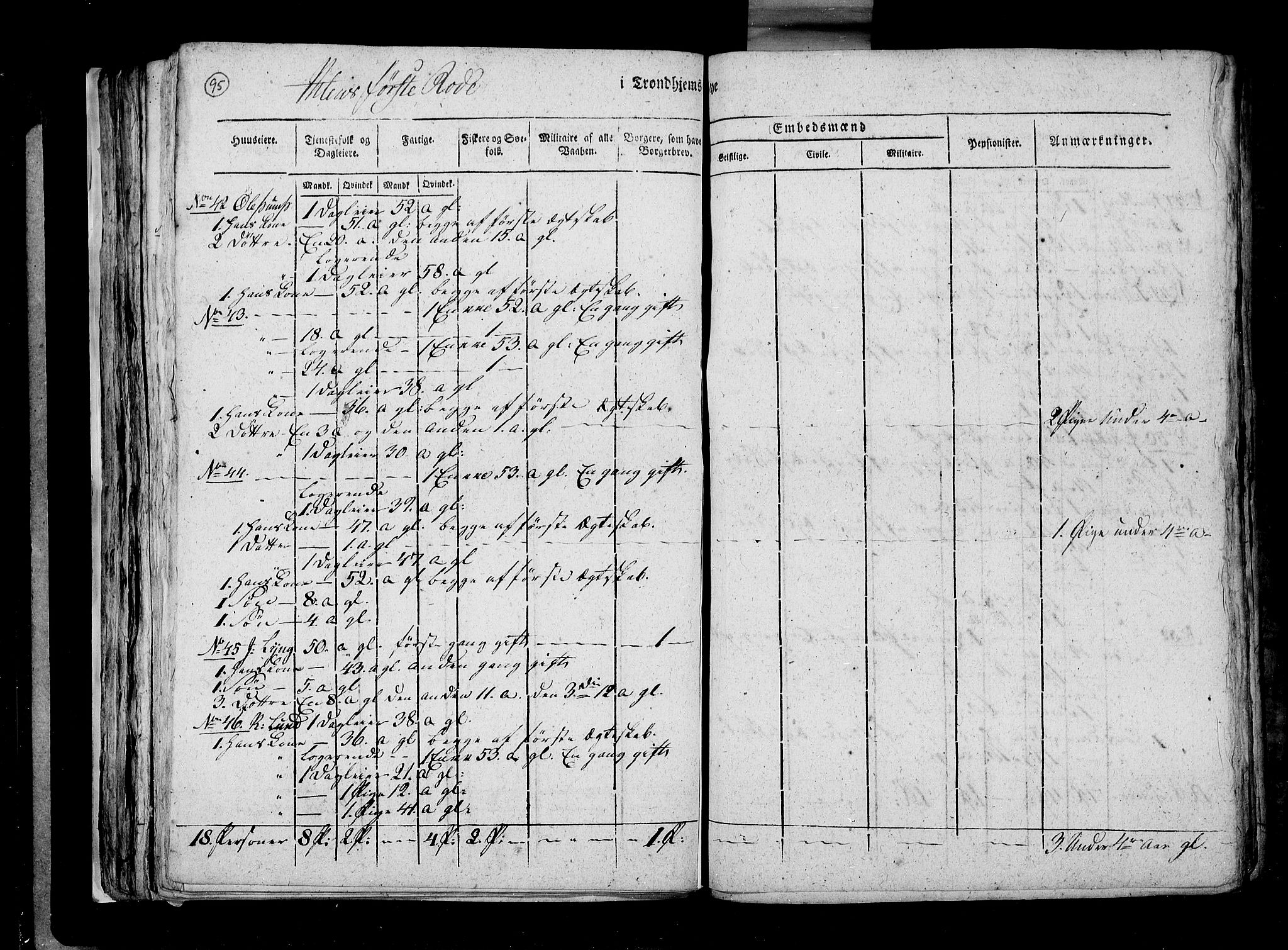 RA, Census 1815, vol. 5: Trondheim, 1815, p. 95