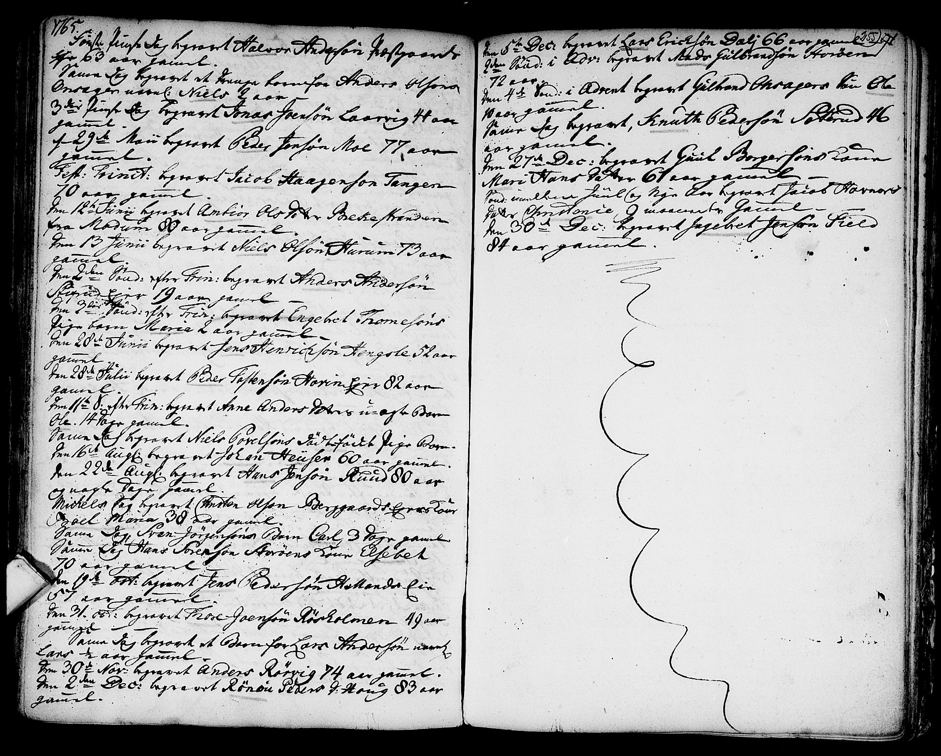 Hole kirkebøker, AV/SAKO-A-228/F/Fa/L0001: Parish register (official) no. I 1, 1716-1765, p. 255