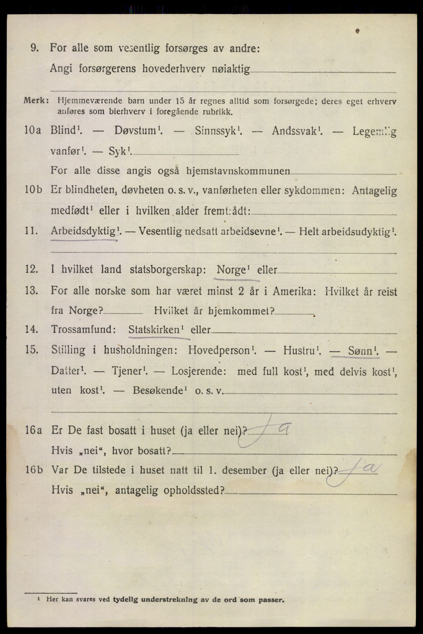 SAKO, 1920 census for Sem, 1920, p. 10330
