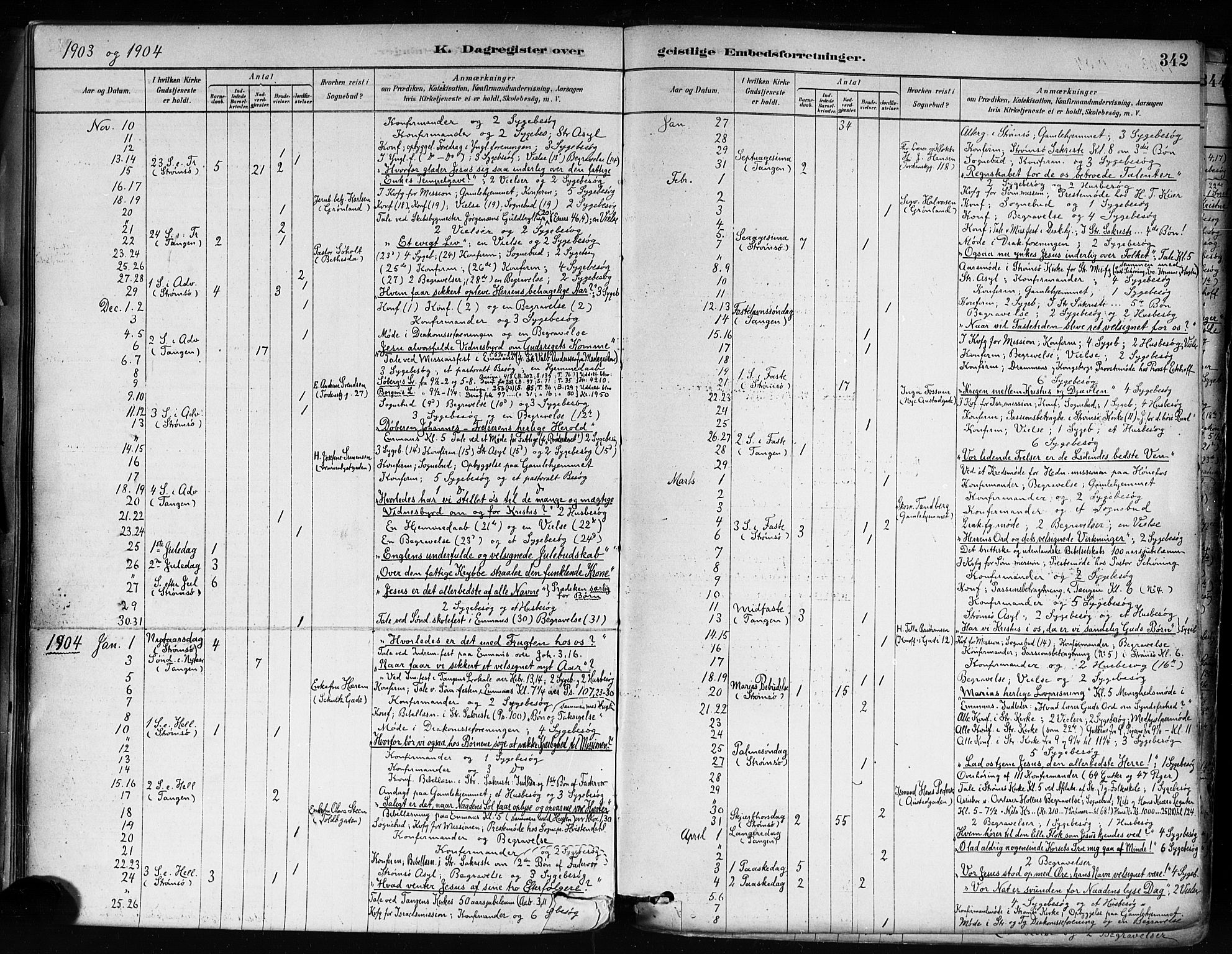 Strømsø kirkebøker, AV/SAKO-A-246/F/Fa/L0022: Parish register (official) no. I 22, 1879-1899, p. 342