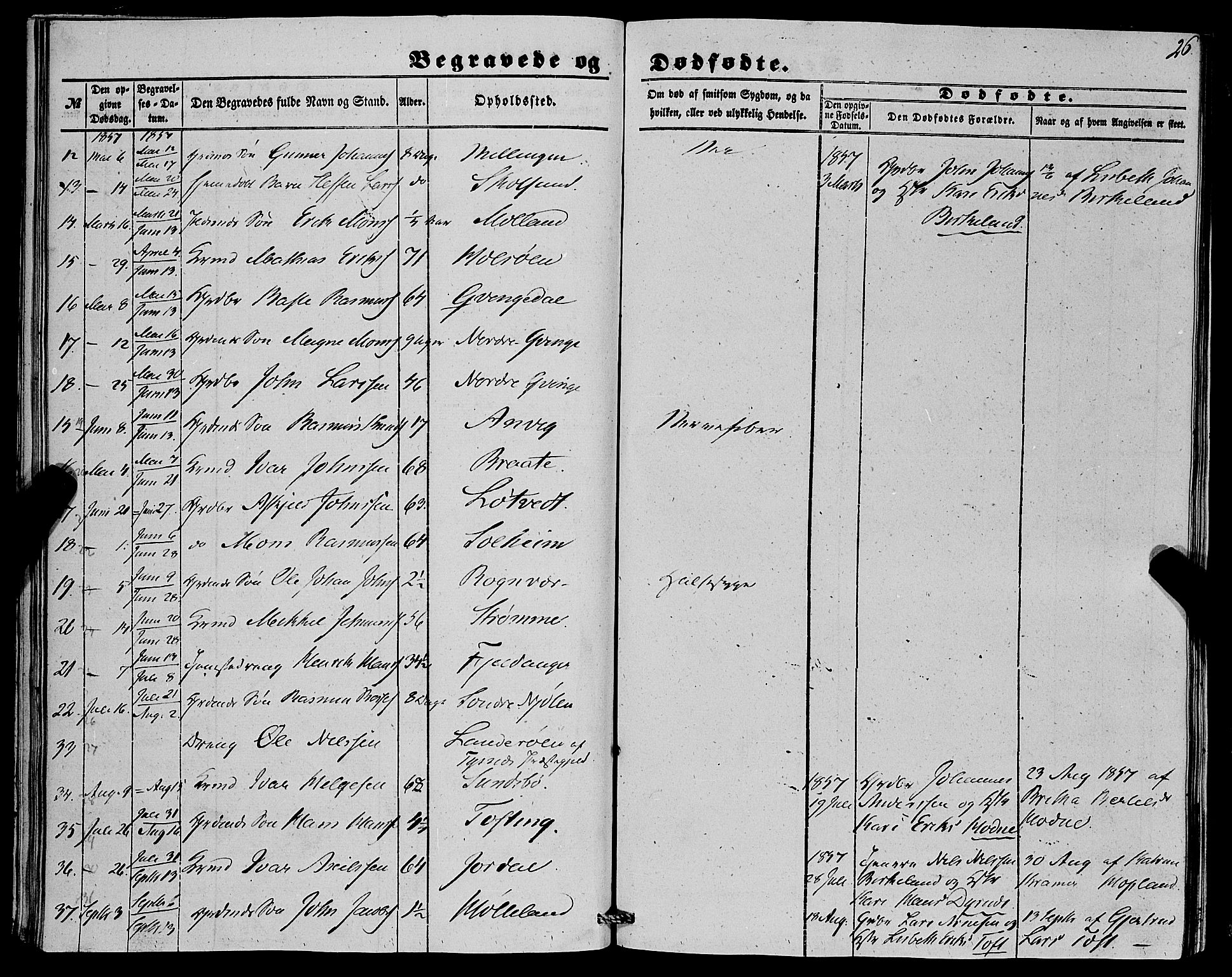 Lindås Sokneprestembete, AV/SAB-A-76701/H/Haa/Haaa/L0015: Parish register (official) no. A 15, 1848-1862, p. 26