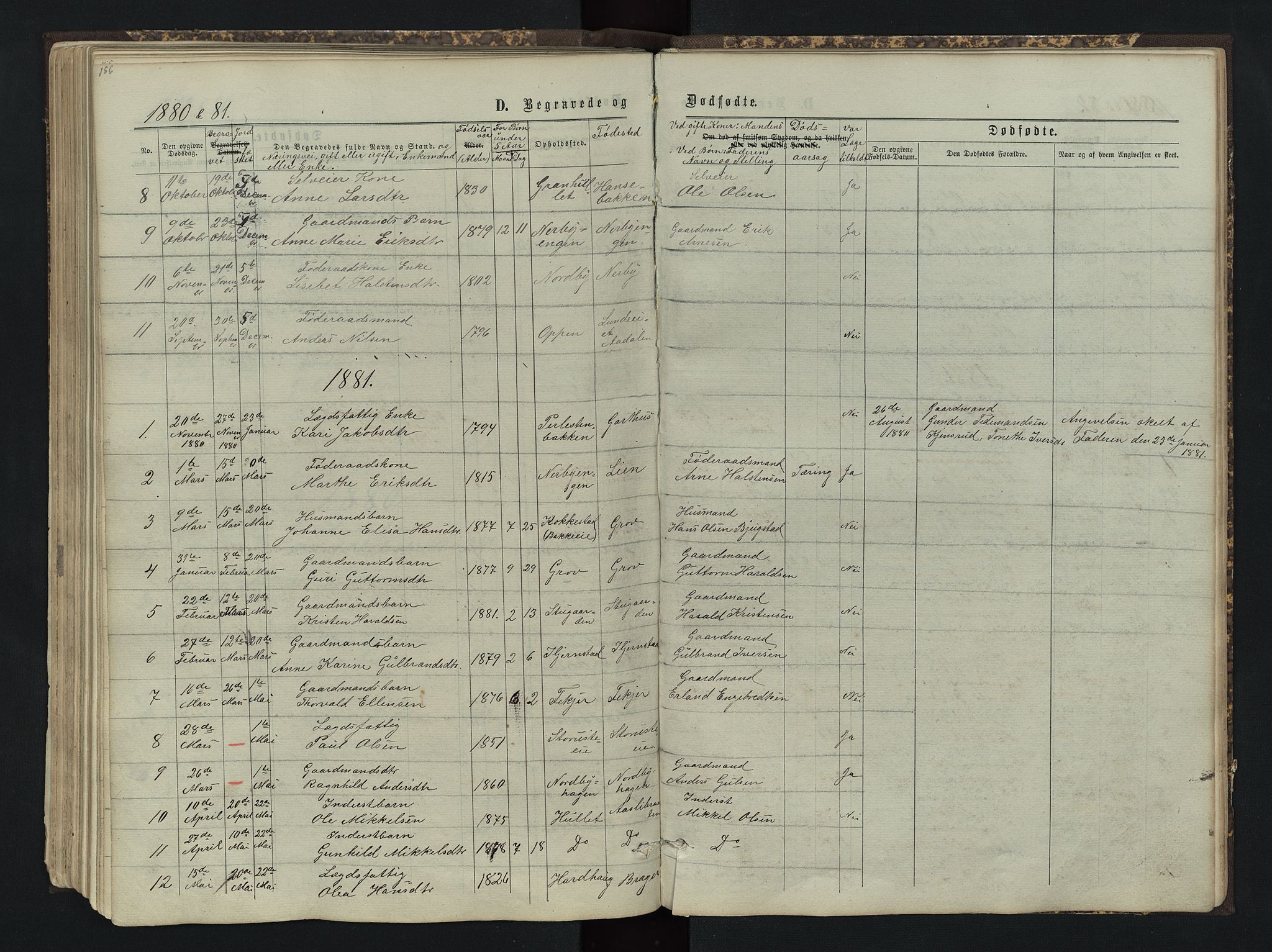 Sør-Aurdal prestekontor, AV/SAH-PREST-128/H/Ha/Hab/L0004: Parish register (copy) no. 4, 1865-1893, p. 156