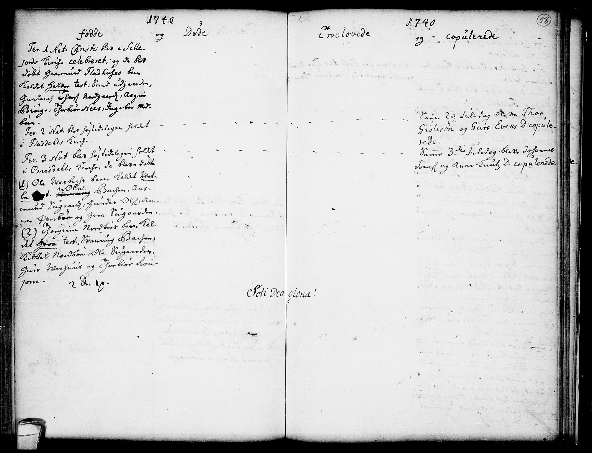 Seljord kirkebøker, SAKO/A-20/F/Fa/L0005: Parish register (official) no. I 5, 1737-1743, p. 58