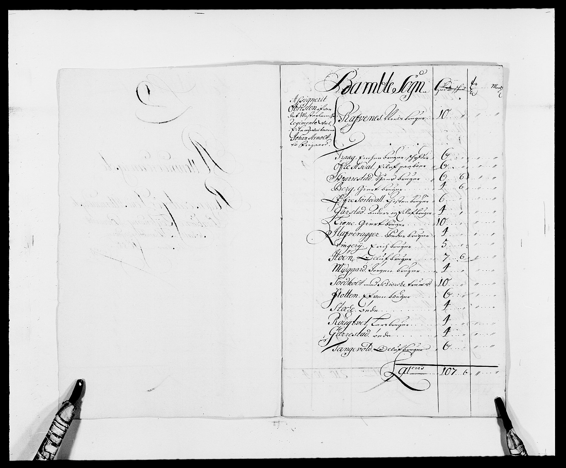 Rentekammeret inntil 1814, Reviderte regnskaper, Fogderegnskap, RA/EA-4092/R34/L2050: Fogderegnskap Bamble, 1688-1691, p. 81