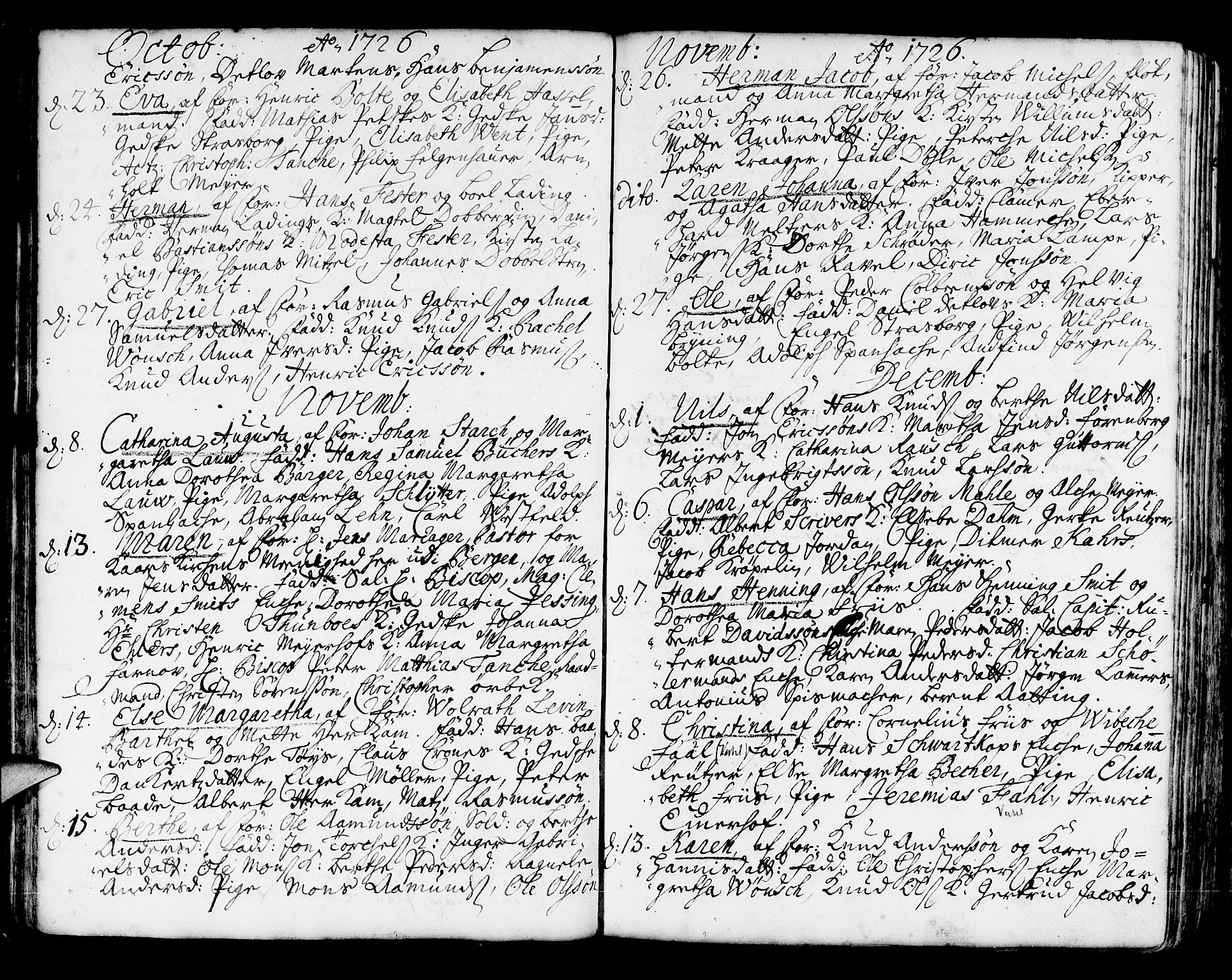 Korskirken sokneprestembete, AV/SAB-A-76101/H/Haa/L0004: Parish register (official) no. A 4, 1720-1750, p. 67