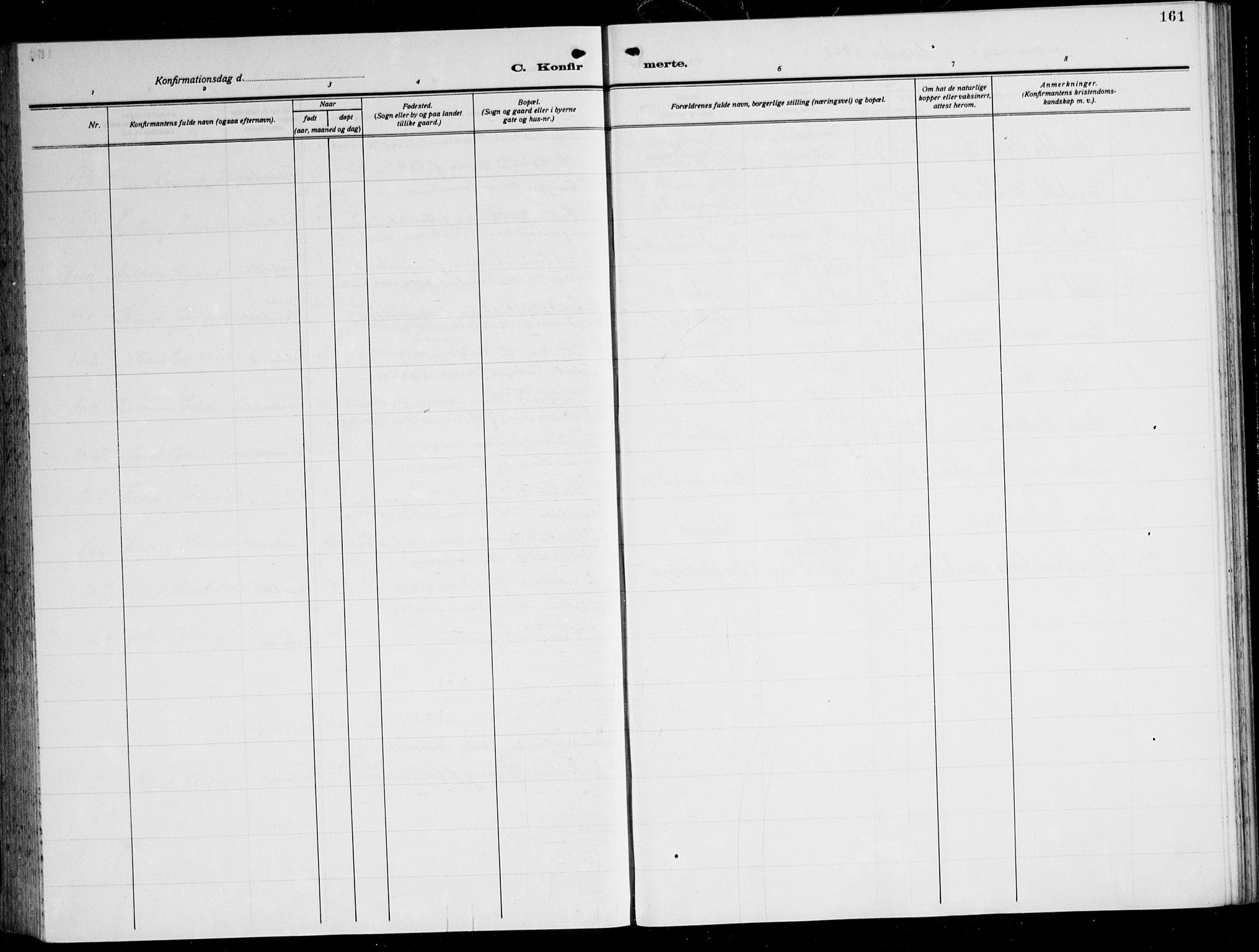 Laksevåg Sokneprestembete, AV/SAB-A-76501/H/Ha/Hab/Haba: Parish register (copy) no. A 10, 1925-1942, p. 161