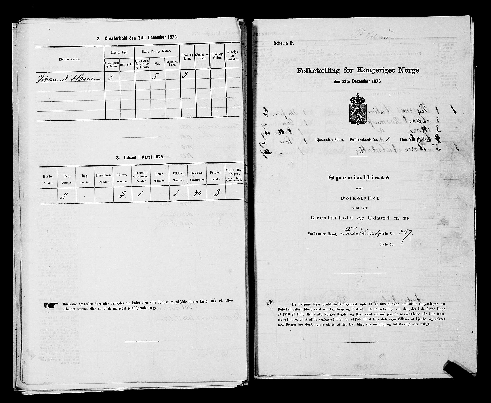 SAKO, 1875 census for 0806P Skien, 1875, p. 241