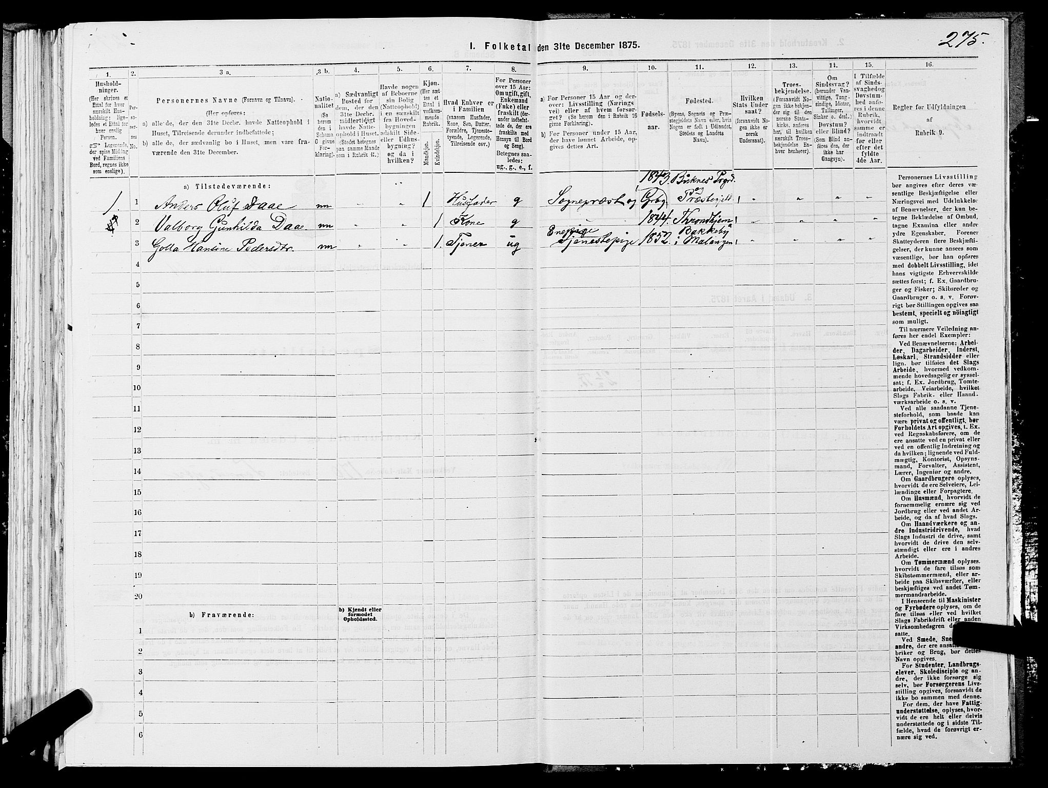 SATØ, 1875 census for 1933P Balsfjord, 1875, p. 1875