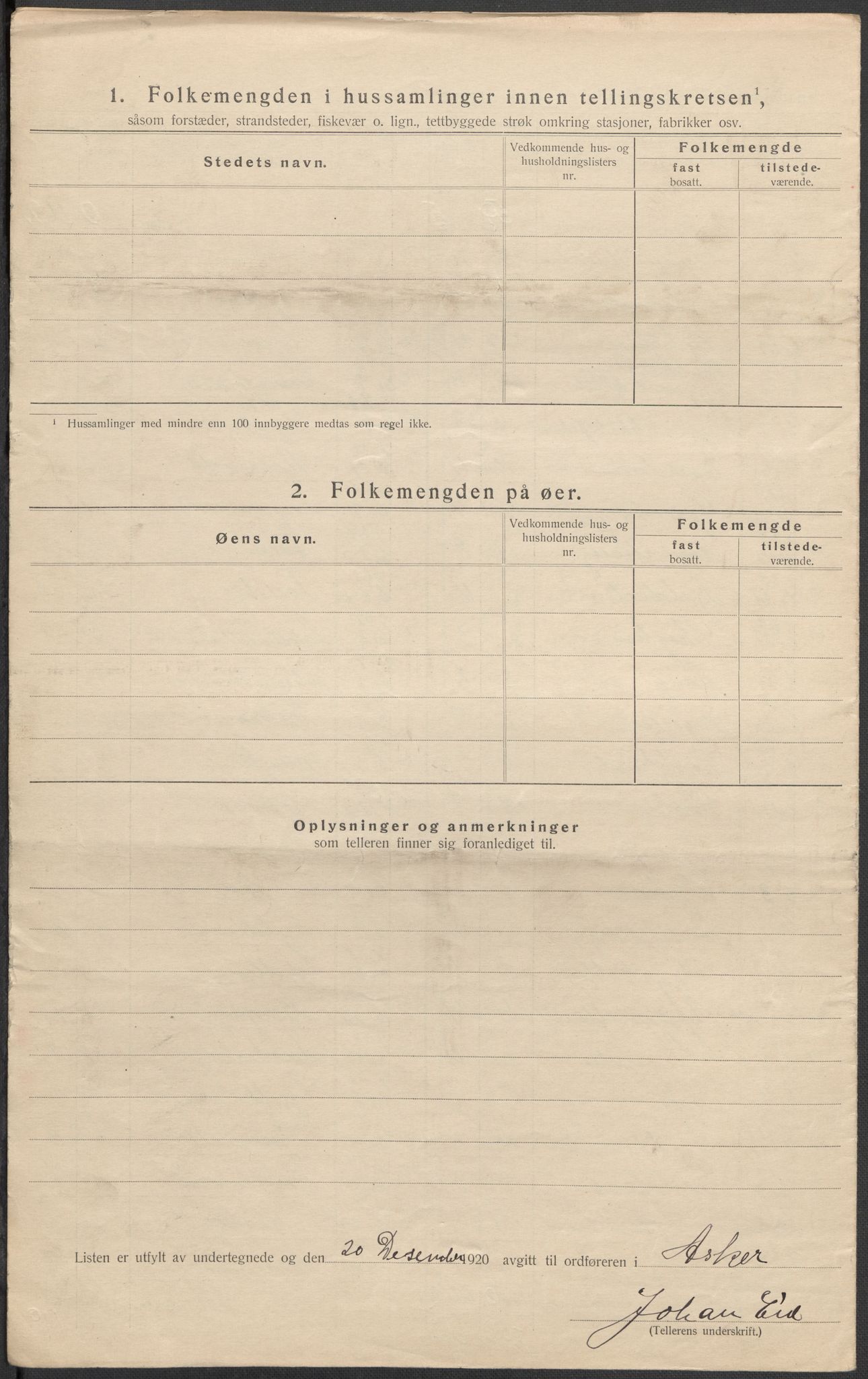 SAO, 1920 census for Asker, 1920, p. 32