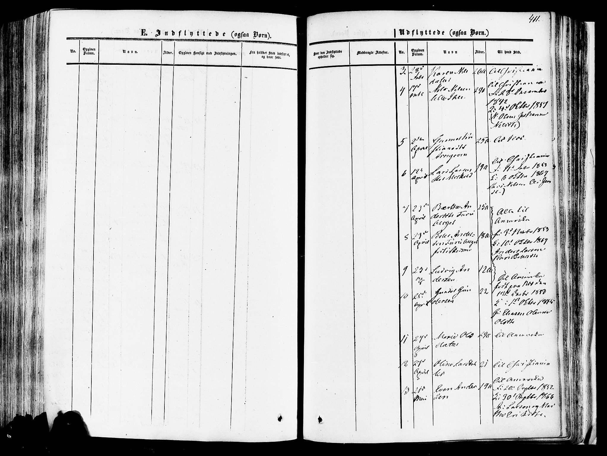 Vang prestekontor, Hedmark, AV/SAH-PREST-008/H/Ha/Haa/L0013: Parish register (official) no. 13, 1855-1879, p. 411