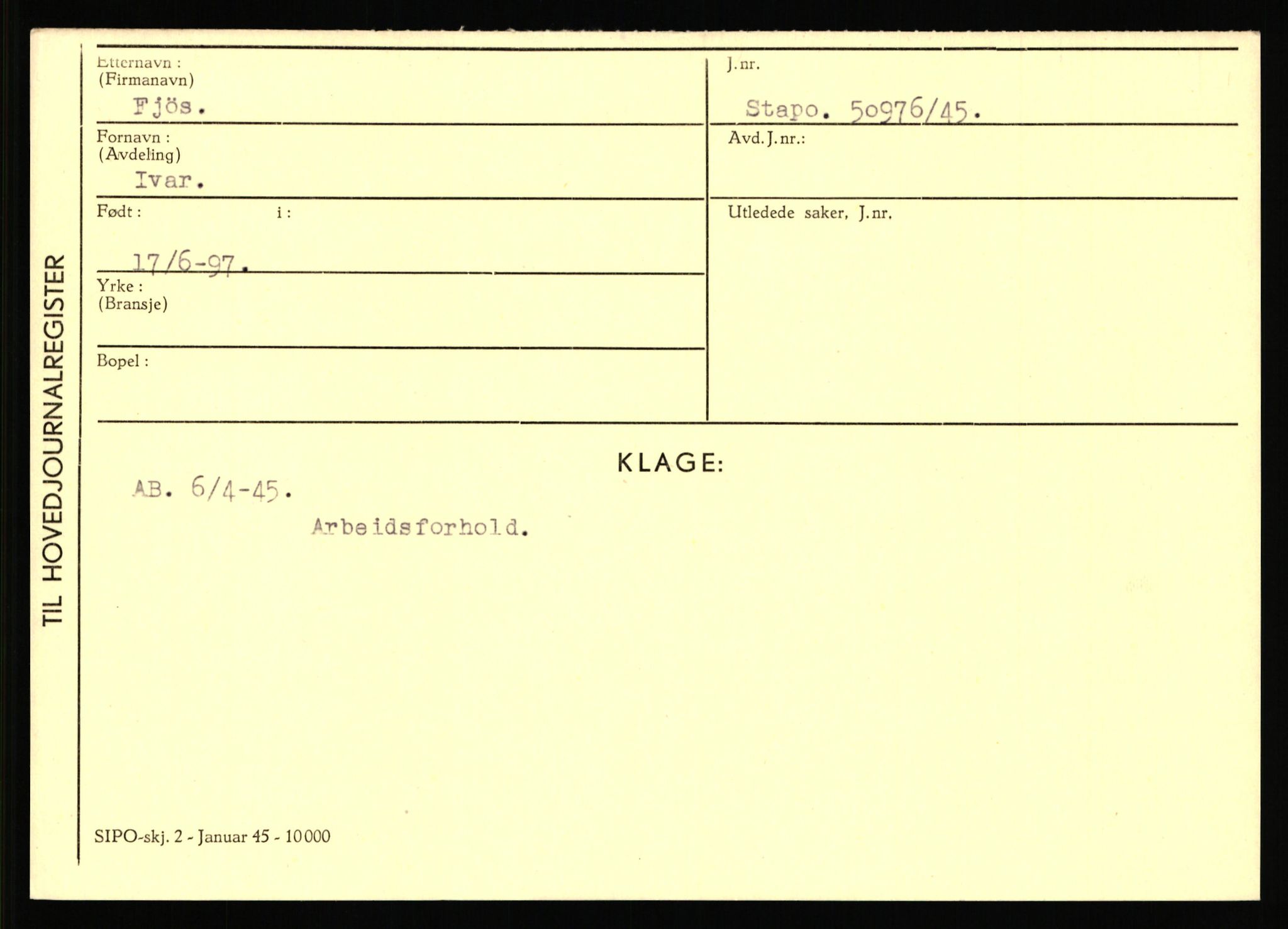 Statspolitiet - Hovedkontoret / Osloavdelingen, AV/RA-S-1329/C/Ca/L0004: Eid - funn av gjenstander	, 1943-1945, p. 3450