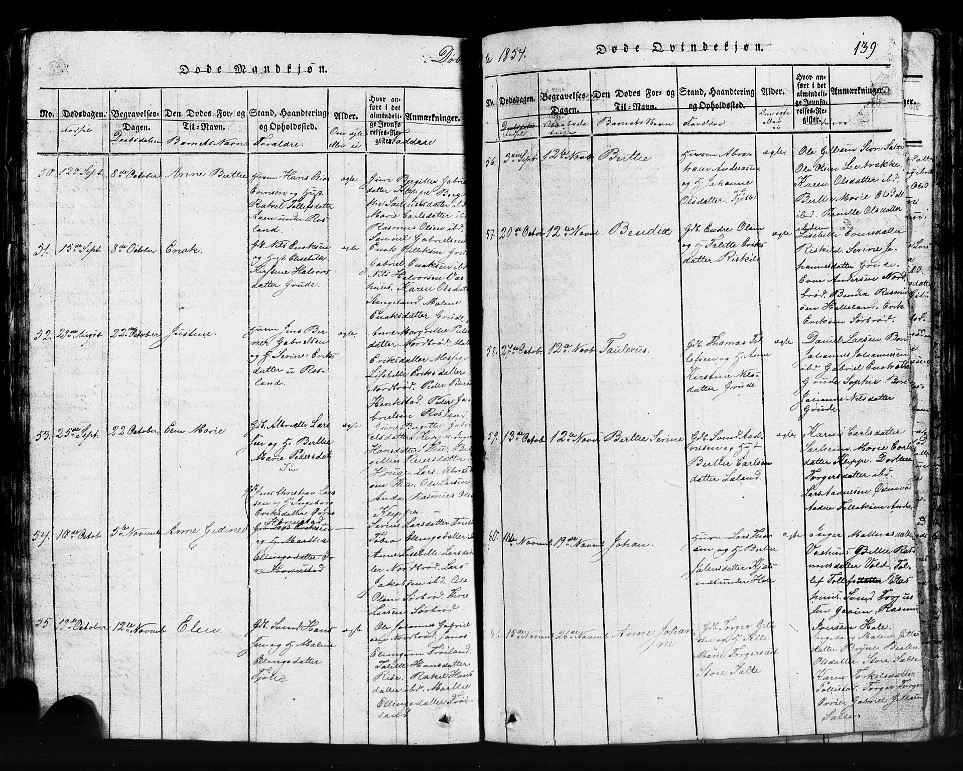 Klepp sokneprestkontor, AV/SAST-A-101803/001/3/30BB/L0001: Parish register (copy) no.  B 1, 1816-1859, p. 139