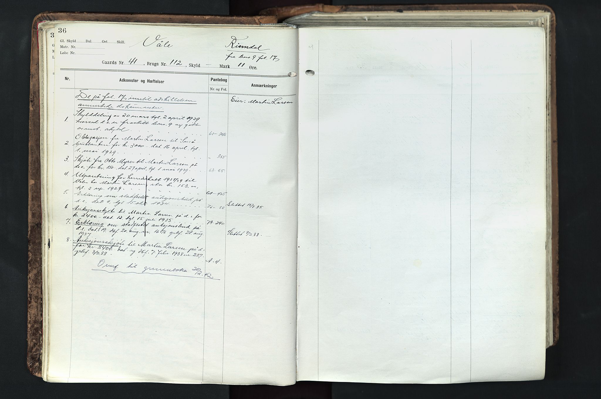 Solør tingrett, AV/SAH-TING-008/H/Ha/Hak/L0003: Mortgage register no. III, 1900-1935, p. 36