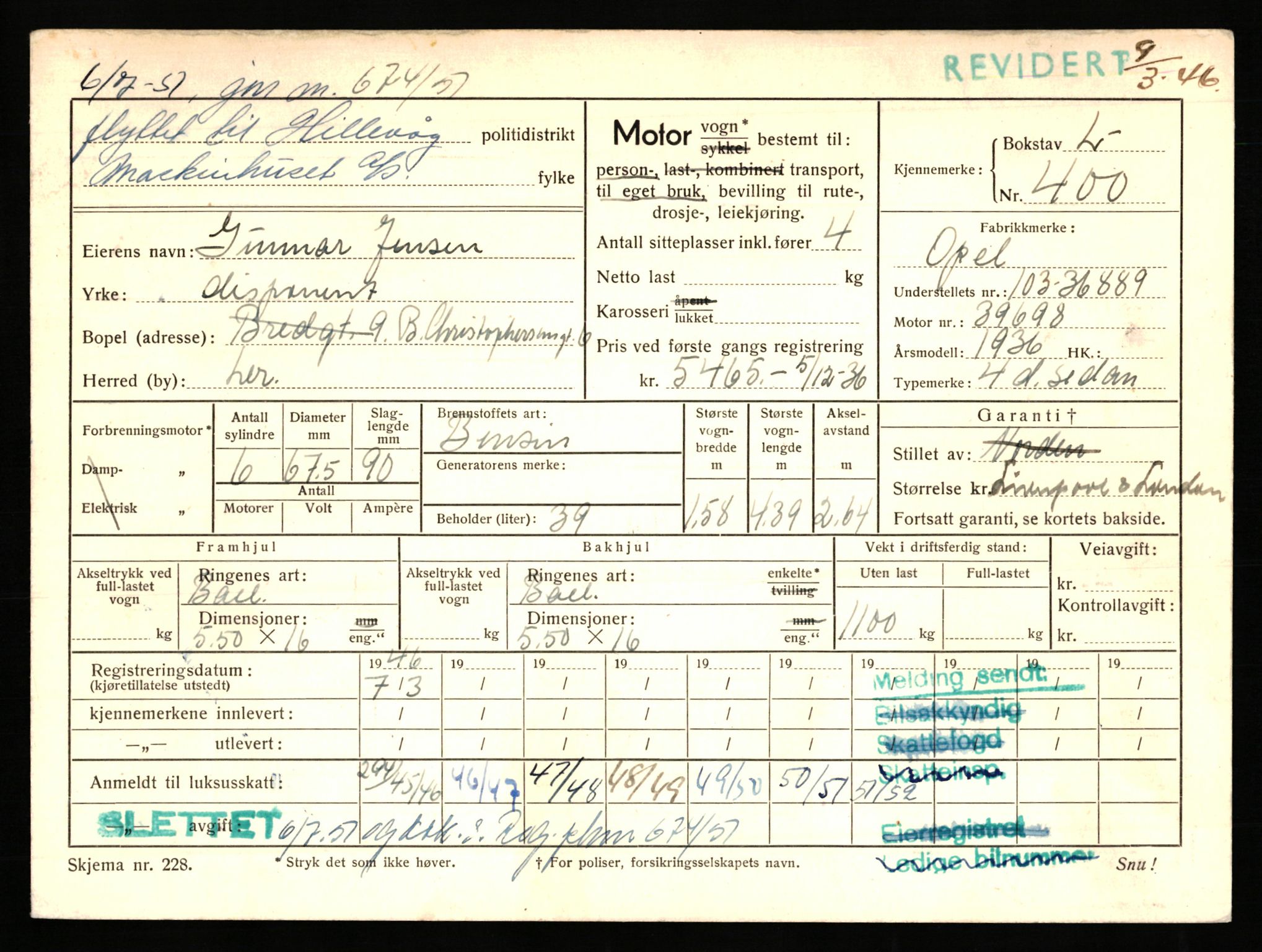 Stavanger trafikkstasjon, AV/SAST-A-101942/0/F/L0002: L-350 - L-699, 1930-1971, p. 273