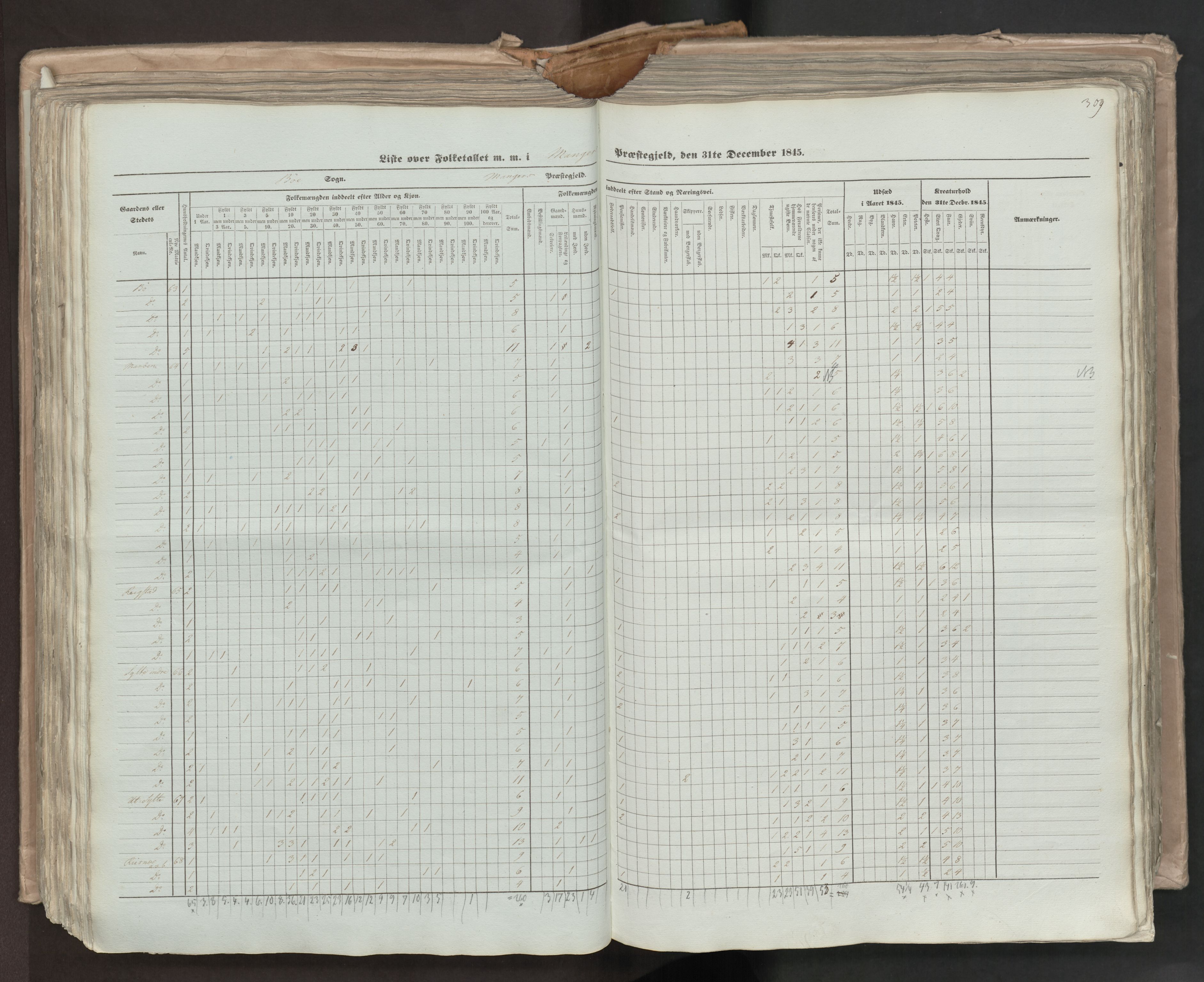 RA, Census 1845, vol. 7: Søndre Bergenhus amt og Nordre Bergenhus amt, 1845, p. 309