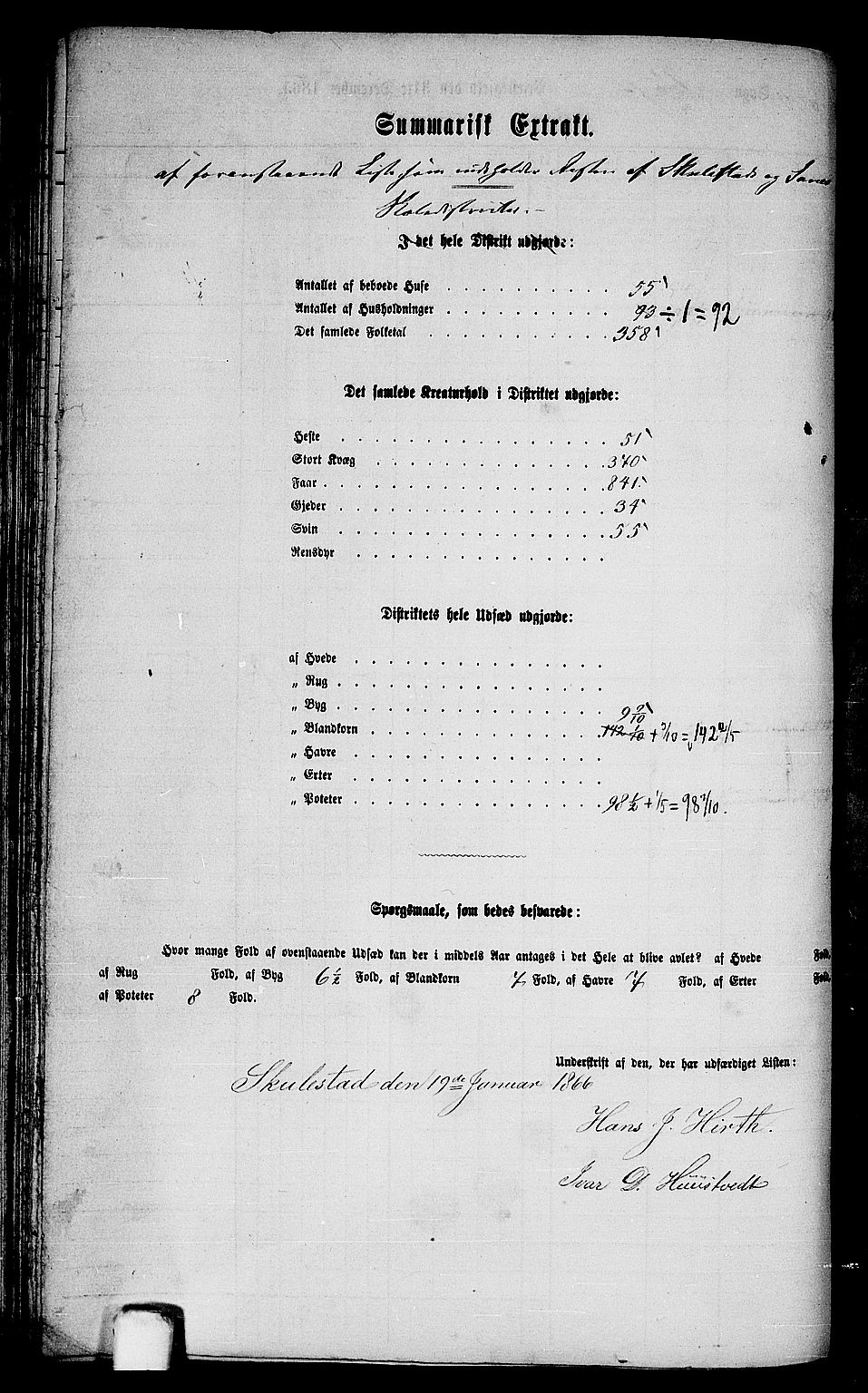 RA, 1865 census for Voss, 1865, p. 91