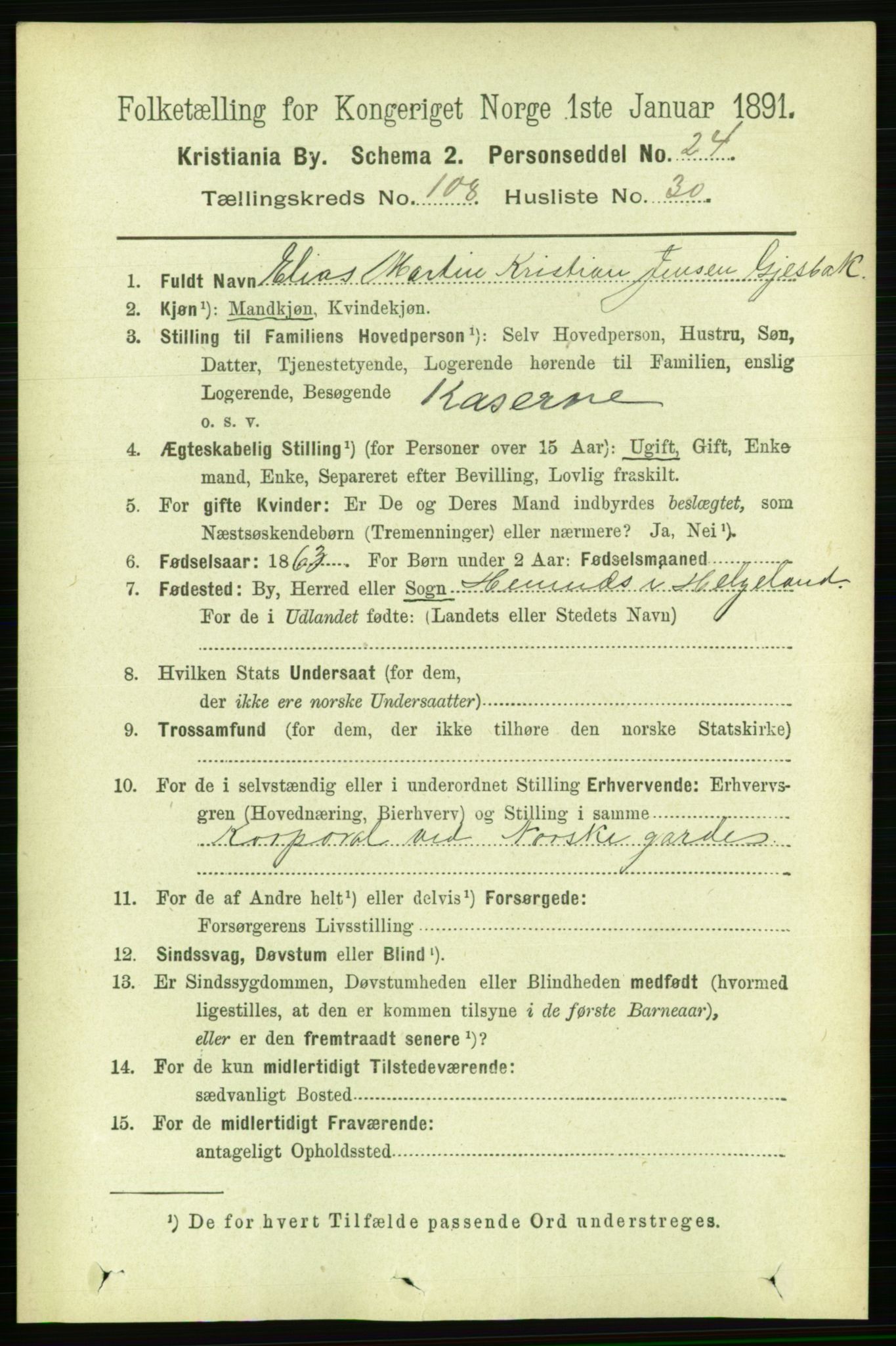 RA, 1891 census for 0301 Kristiania, 1891, p. 56277