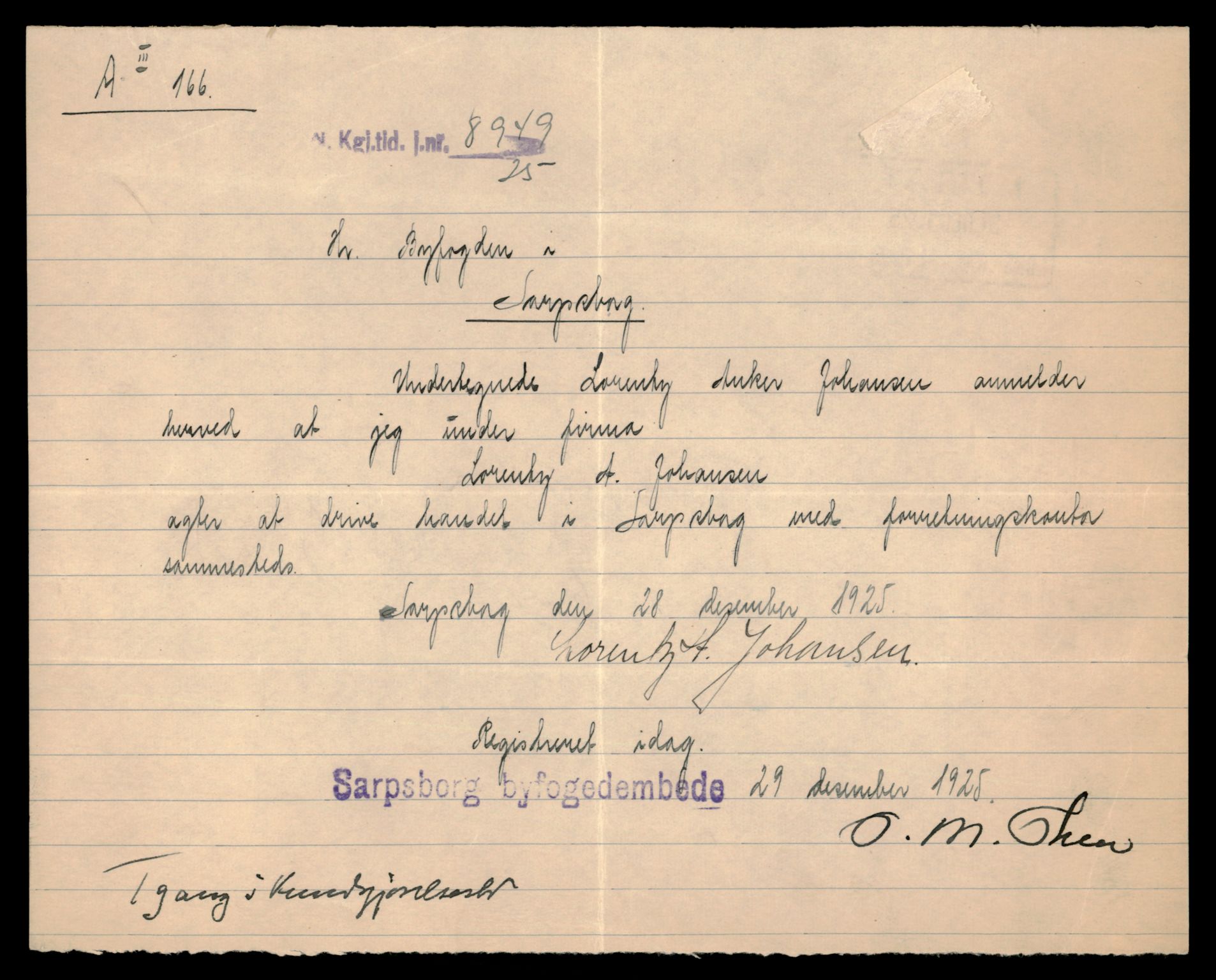 Sarpsborg tingrett, AV/SAT-A-10471a/K/Kb/Kbb/L0007: Enkeltmannsforetak, Lk - M, 1890-1989, p. 7