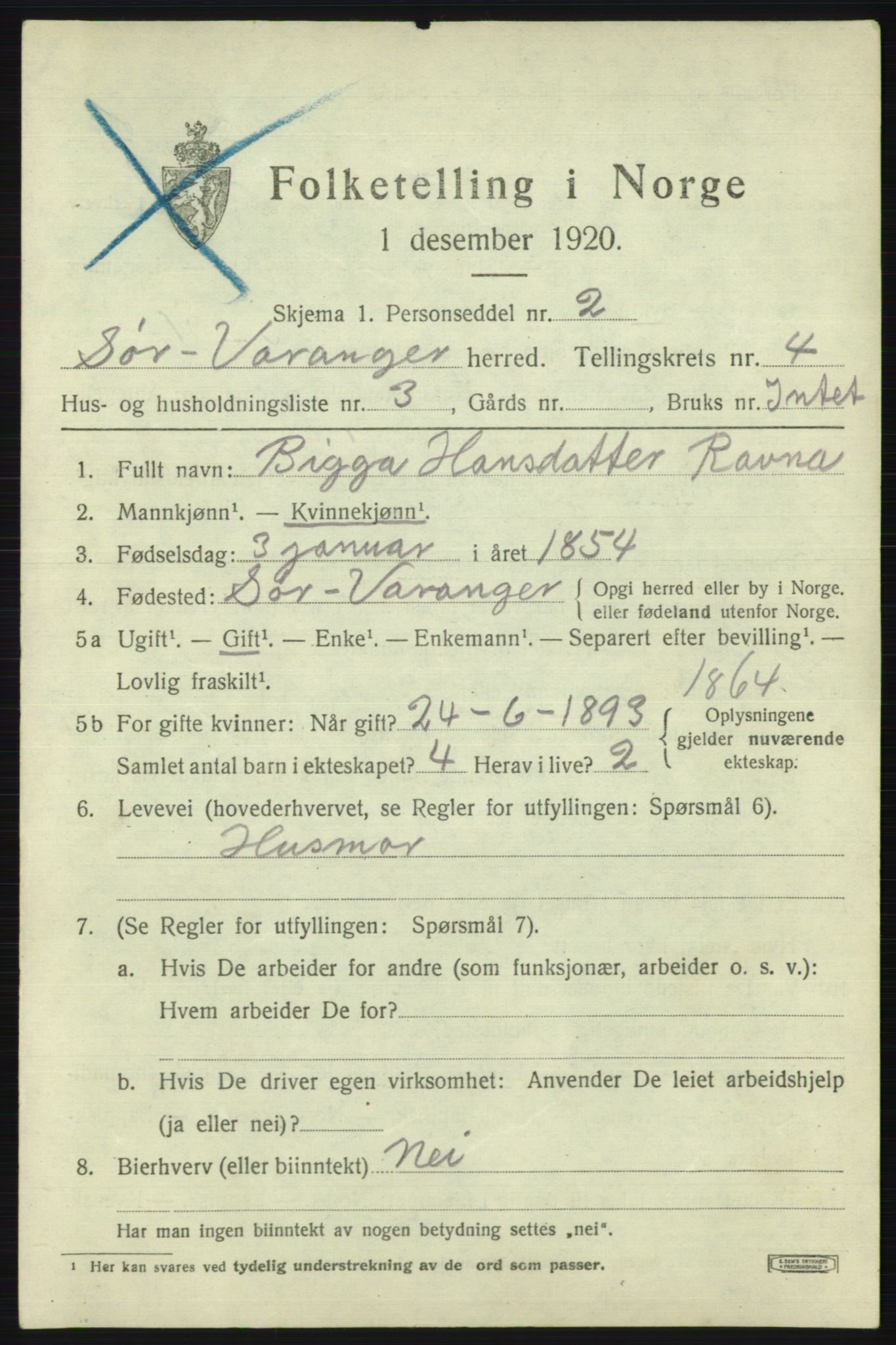 SATØ, 1920 census for Sør-Varanger, 1920, p. 2941