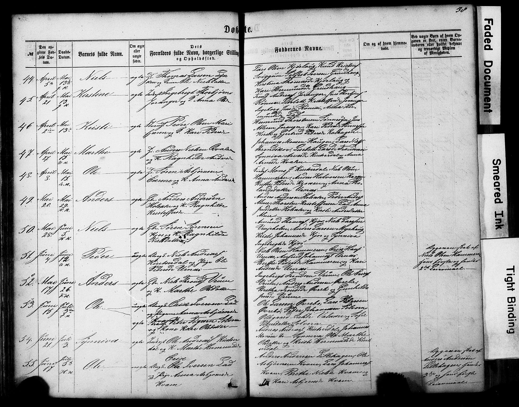 Hafslo sokneprestembete, AV/SAB-A-80301/H/Hab/Haba/L0001: Parish register (copy) no. A 1, 1866-1908, p. 38