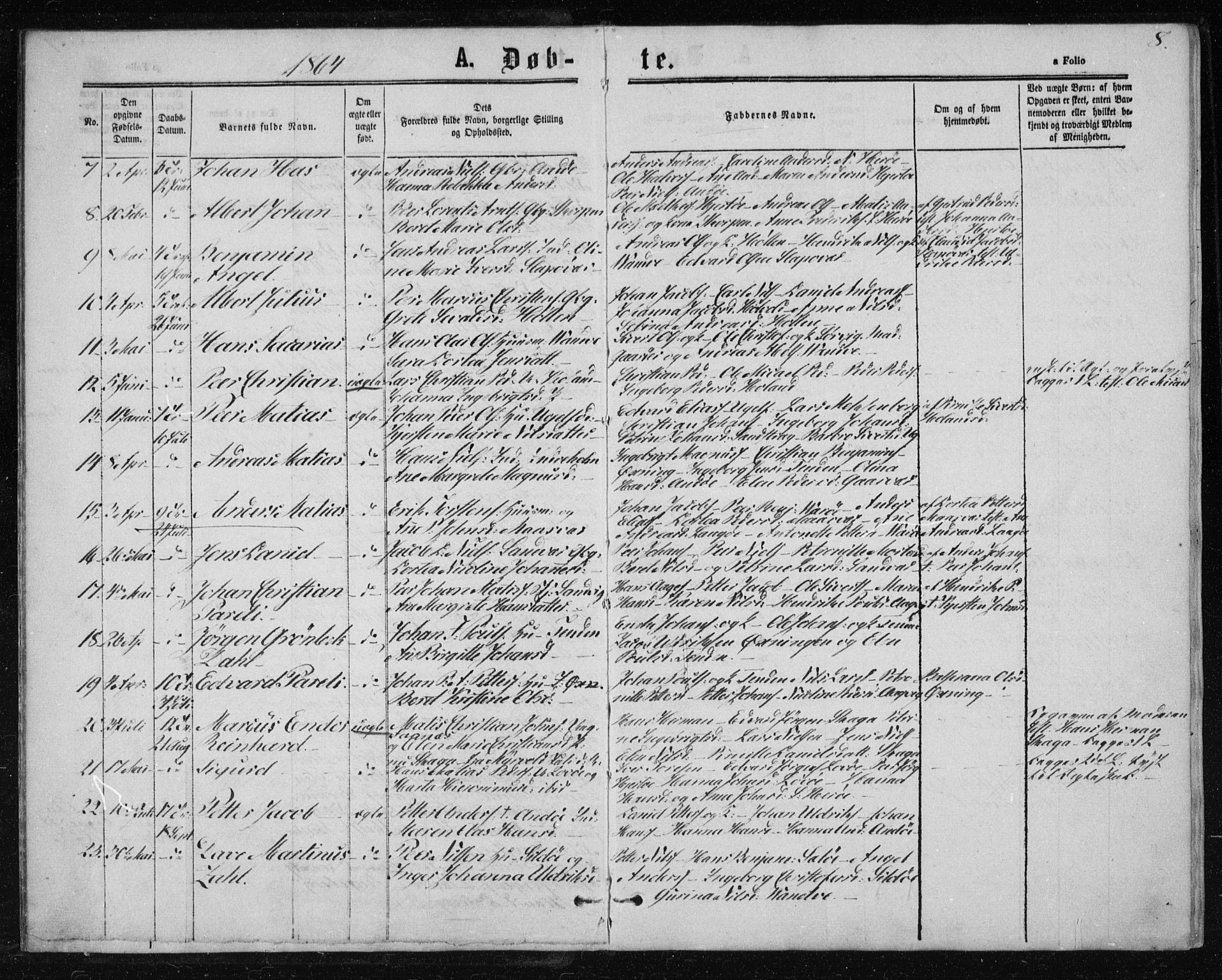 Ministerialprotokoller, klokkerbøker og fødselsregistre - Nordland, AV/SAT-A-1459/834/L0505: Parish register (official) no. 834A03, 1862-1871, p. 8