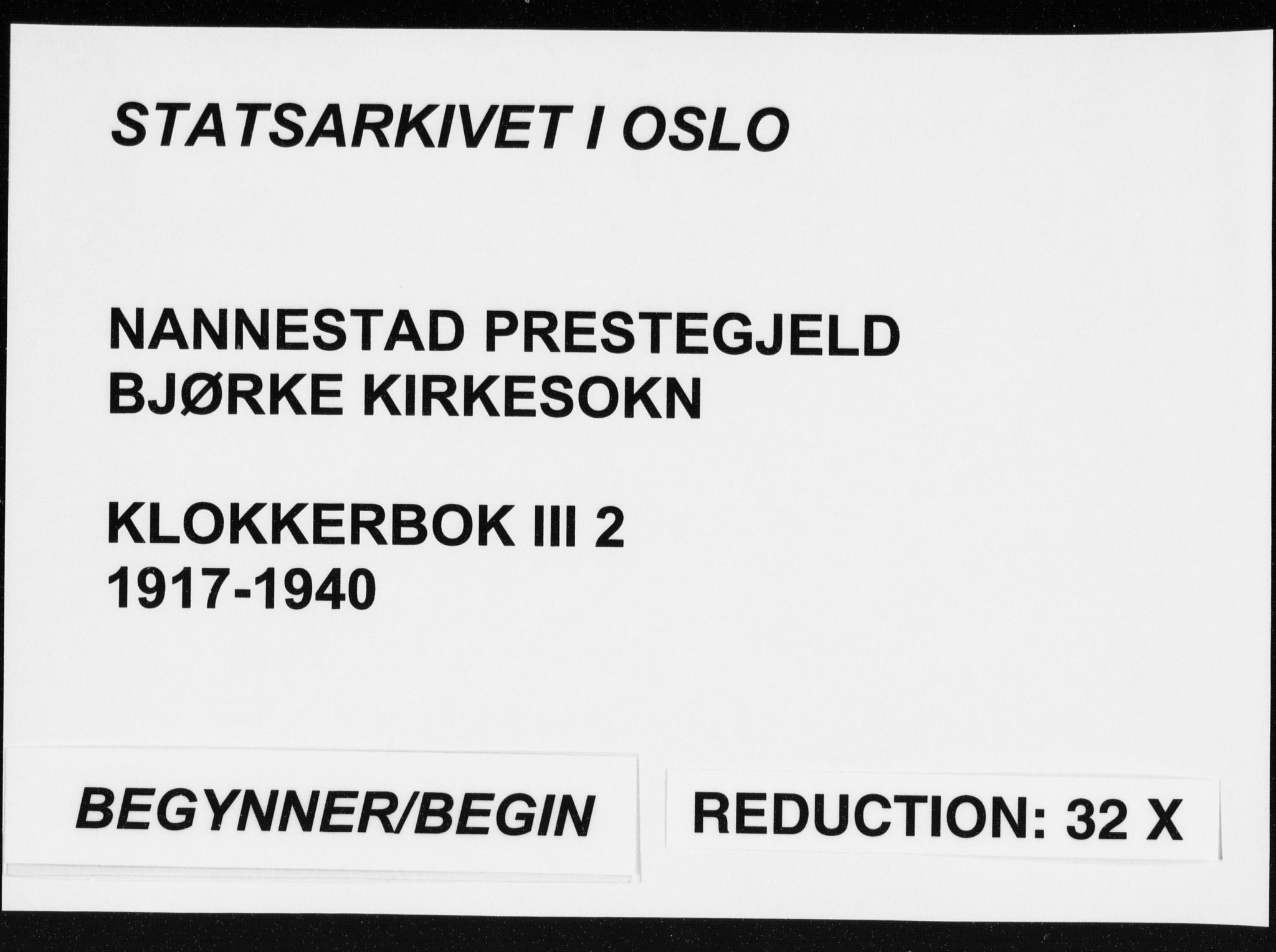 Nannestad prestekontor Kirkebøker, AV/SAO-A-10414a/G/Gc/L0002: Parish register (copy) no. III 2, 1917-1940