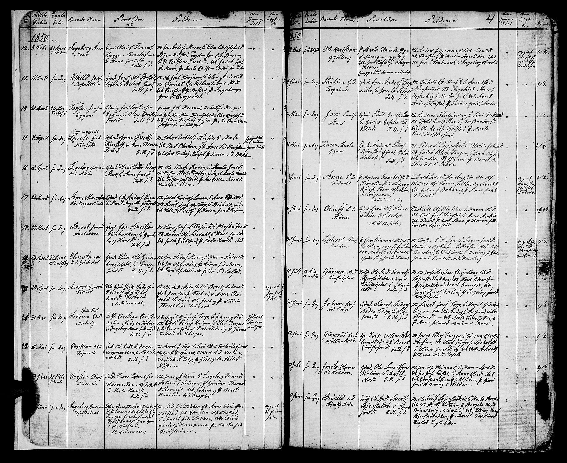 Ministerialprotokoller, klokkerbøker og fødselsregistre - Sør-Trøndelag, SAT/A-1456/616/L0422: Parish register (copy) no. 616C05, 1850-1888, p. 2