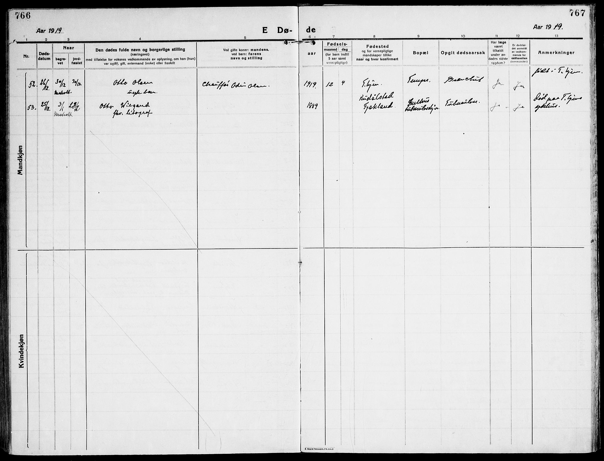 Ministerialprotokoller, klokkerbøker og fødselsregistre - Sør-Trøndelag, SAT/A-1456/607/L0321: Parish register (official) no. 607A05, 1916-1935, p. 766-767