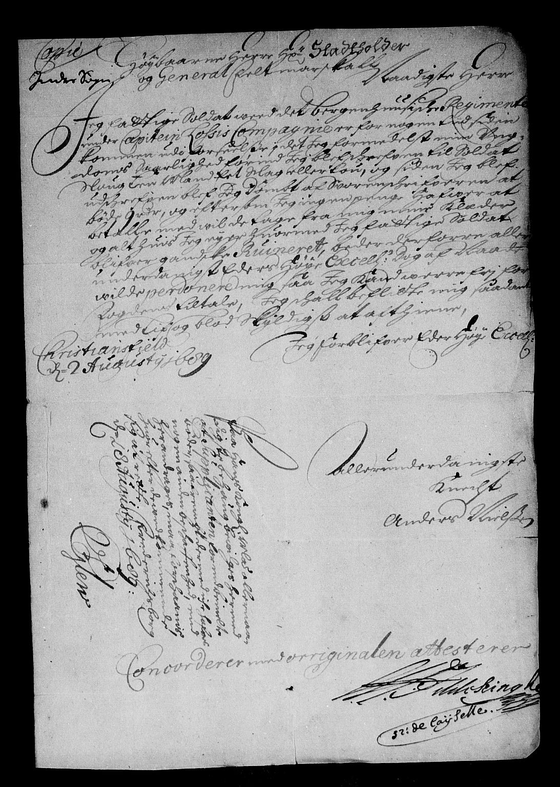 Rentekammeret inntil 1814, Reviderte regnskaper, Stiftamtstueregnskaper, Bergen stiftamt, AV/RA-EA-6043/R/Rc/L0091: Bergen stiftamt, 1689