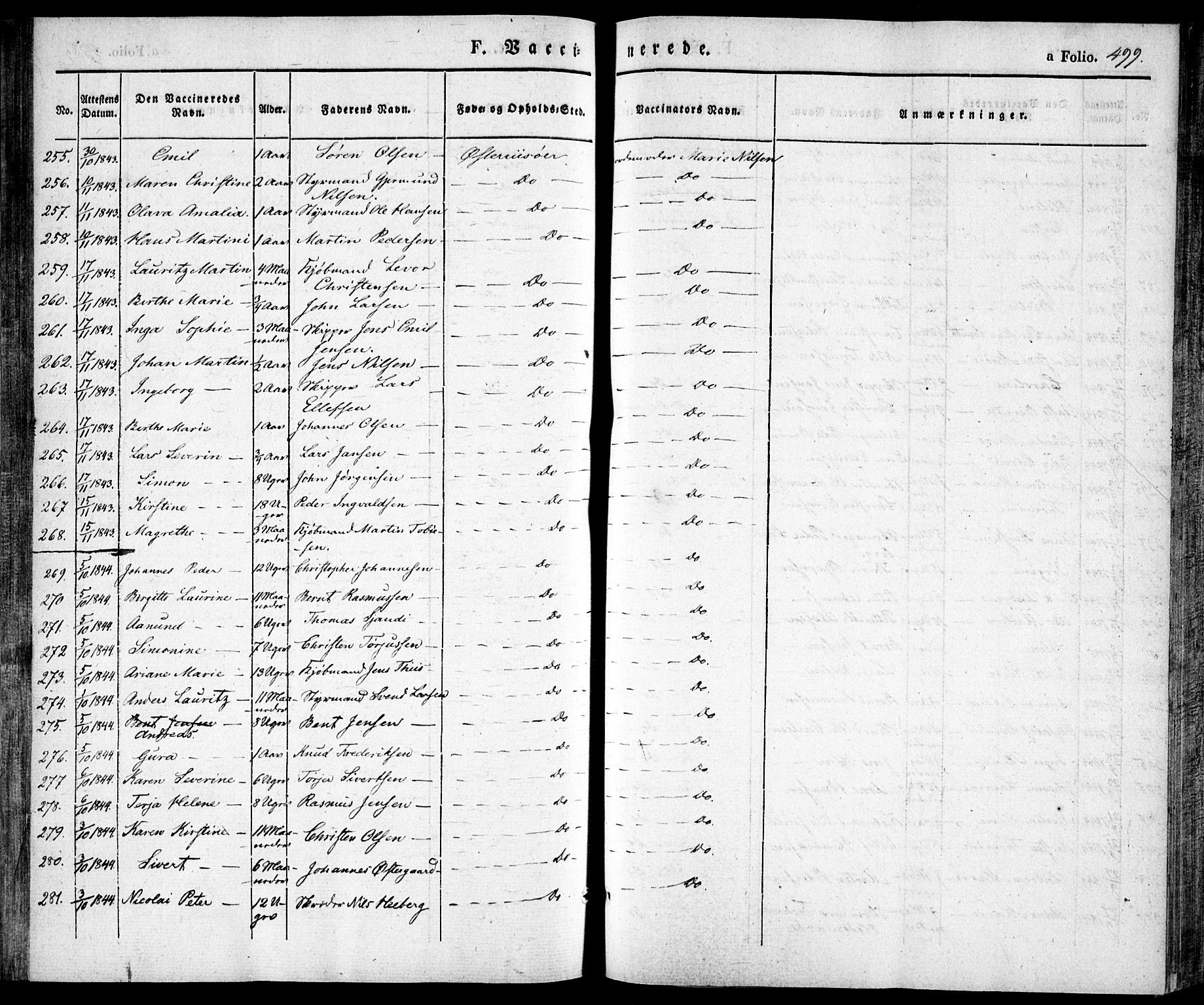 Risør sokneprestkontor, AV/SAK-1111-0035/F/Fa/L0003: Parish register (official) no. A 3, 1838-1864, p. 499