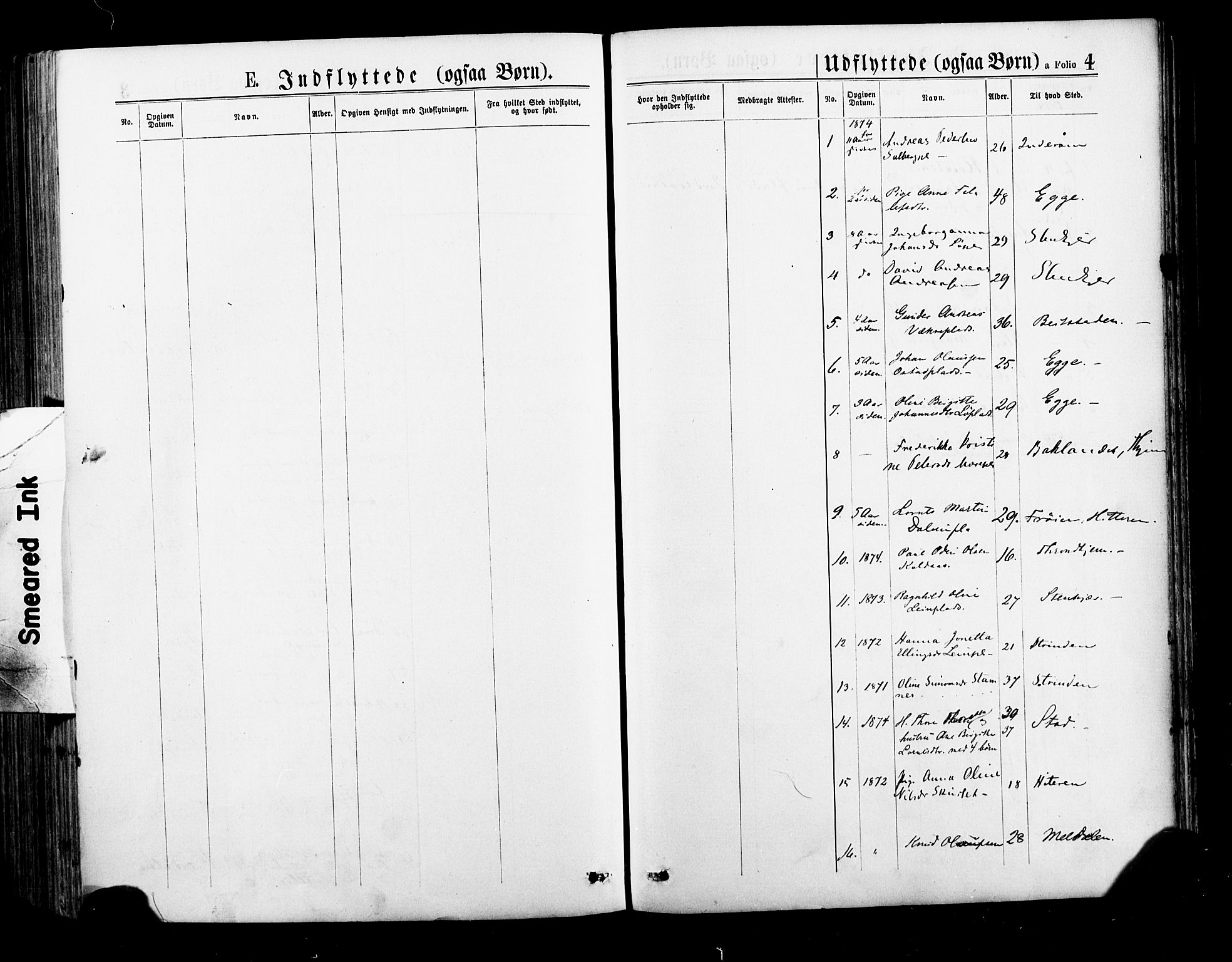 Ministerialprotokoller, klokkerbøker og fødselsregistre - Nord-Trøndelag, AV/SAT-A-1458/735/L0348: Parish register (official) no. 735A09 /1, 1873-1883, p. 4