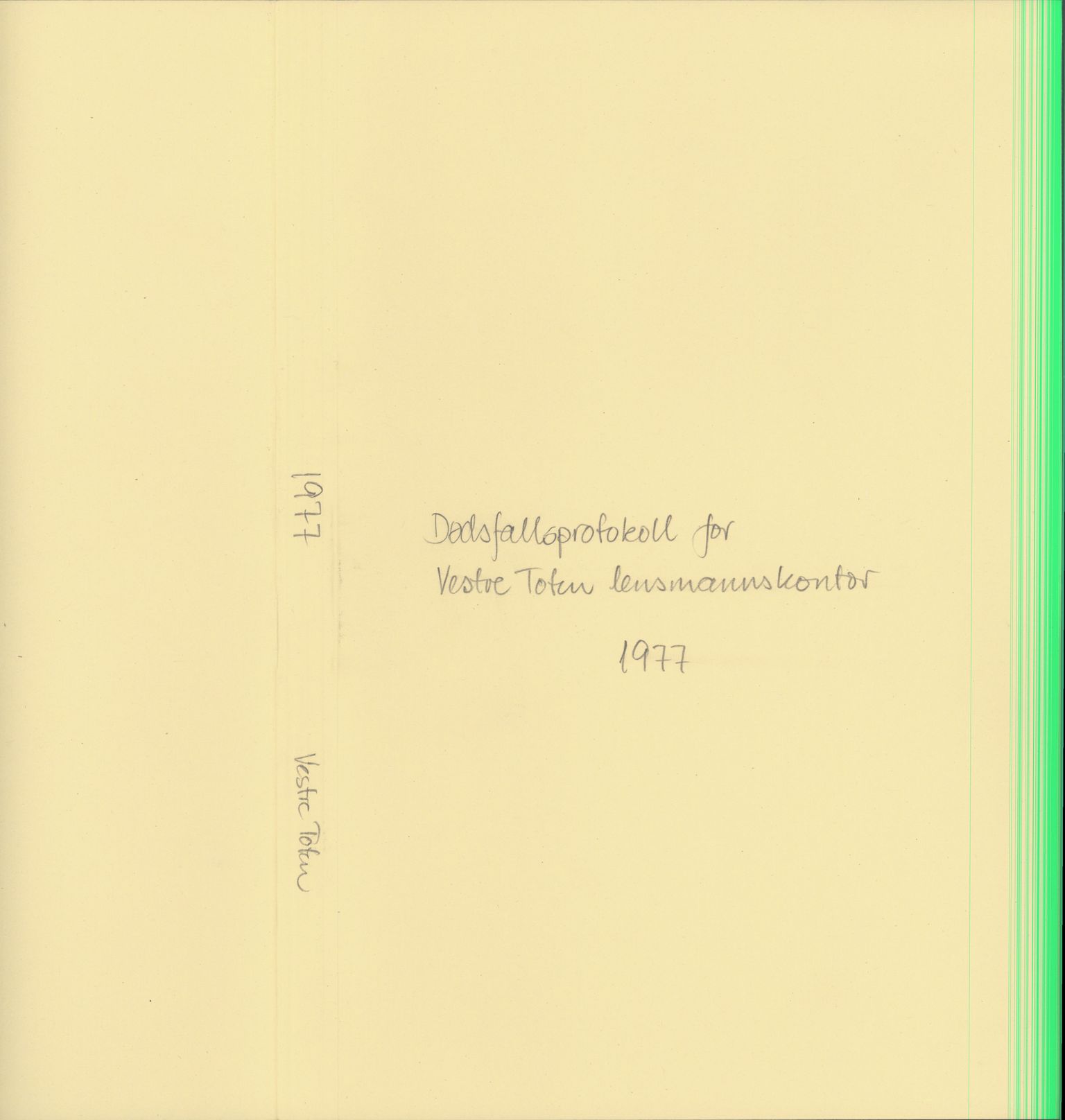 Vestre Toten lensmannskontor, SAH/LOV-007/H/Ha/L0018: Dødsfallsprotokoll, 1973-1978, p. 1105