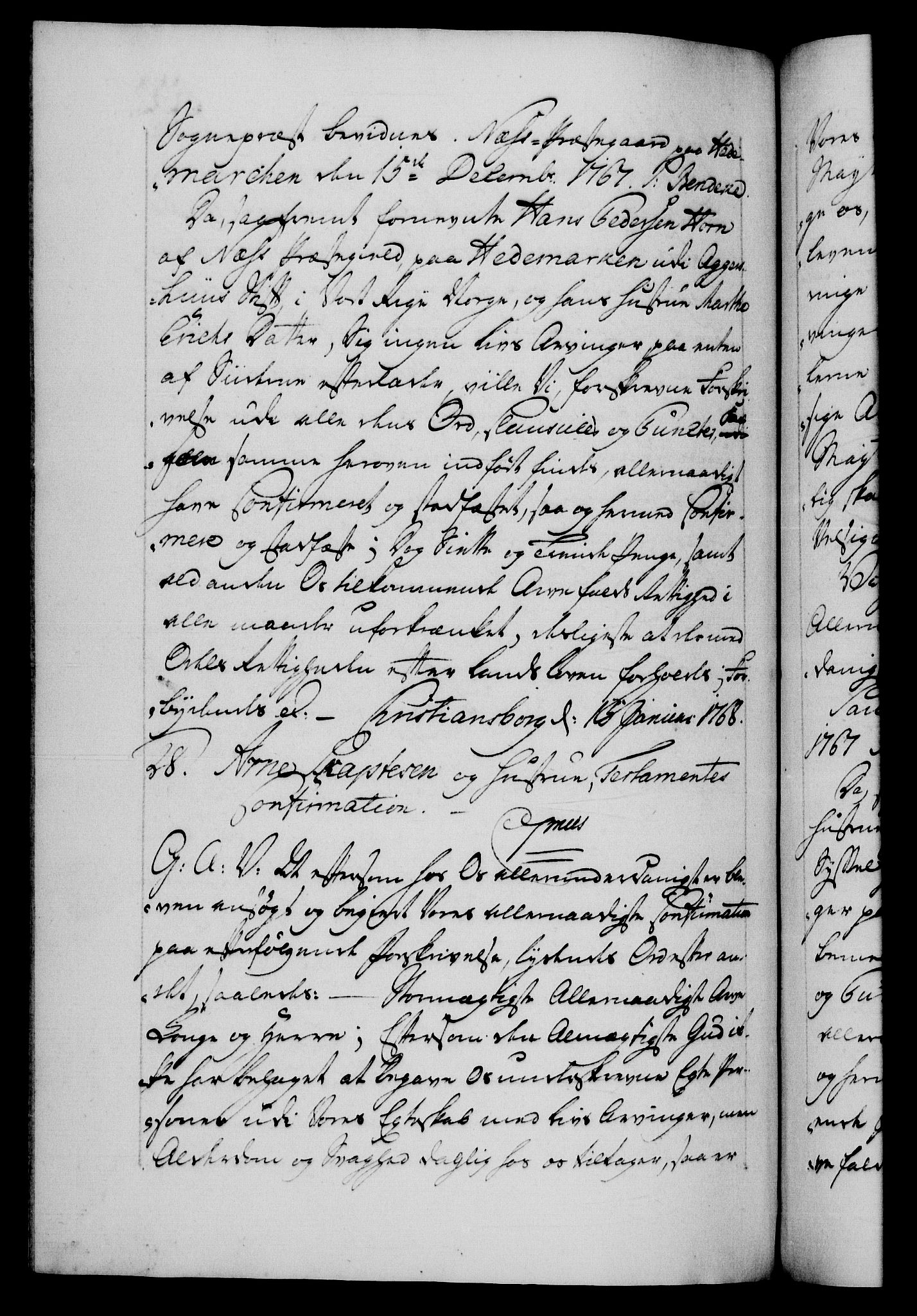 Danske Kanselli 1572-1799, AV/RA-EA-3023/F/Fc/Fca/Fcaa/L0043: Norske registre, 1766-1768, p. 532b