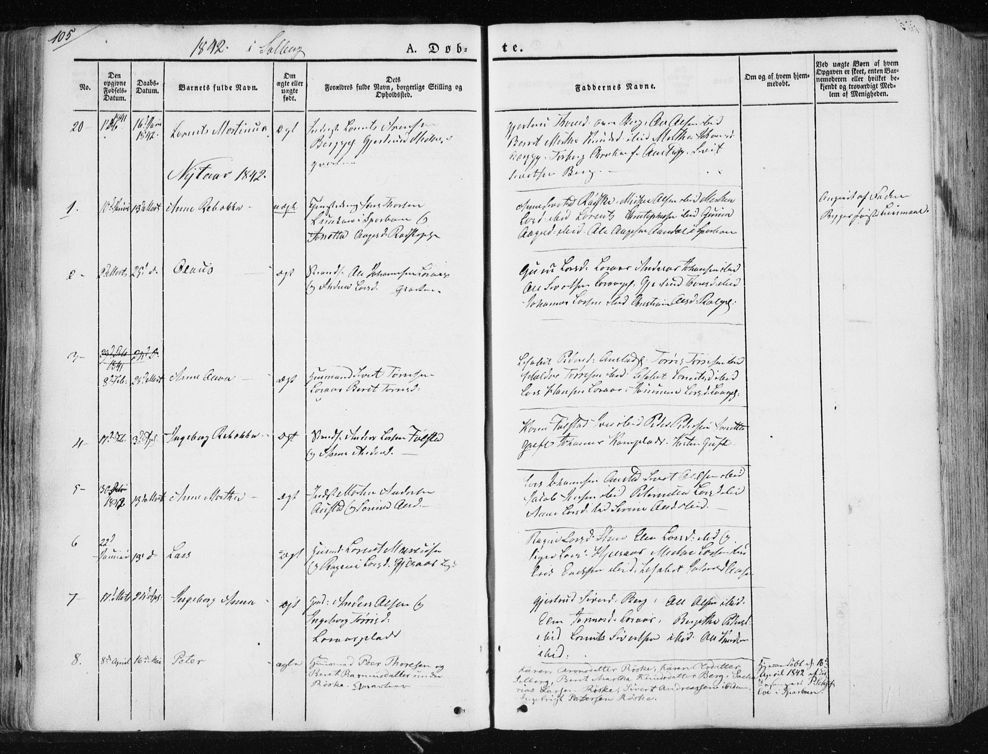 Ministerialprotokoller, klokkerbøker og fødselsregistre - Nord-Trøndelag, SAT/A-1458/730/L0280: Parish register (official) no. 730A07 /2, 1840-1854, p. 105