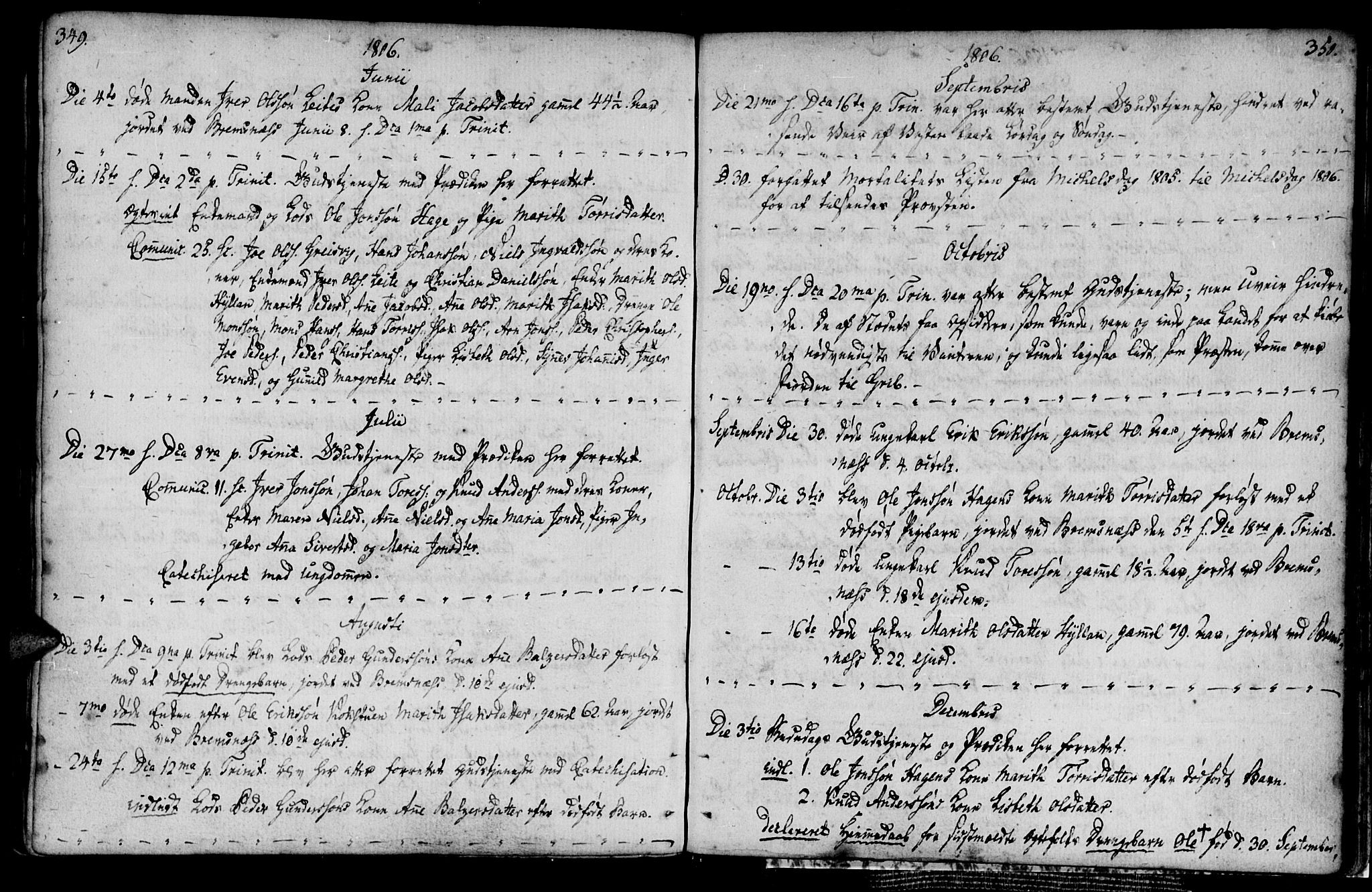 Ministerialprotokoller, klokkerbøker og fødselsregistre - Møre og Romsdal, AV/SAT-A-1454/574/L0876: Parish register (official) no. 574A02, 1754-1814, p. 349-350