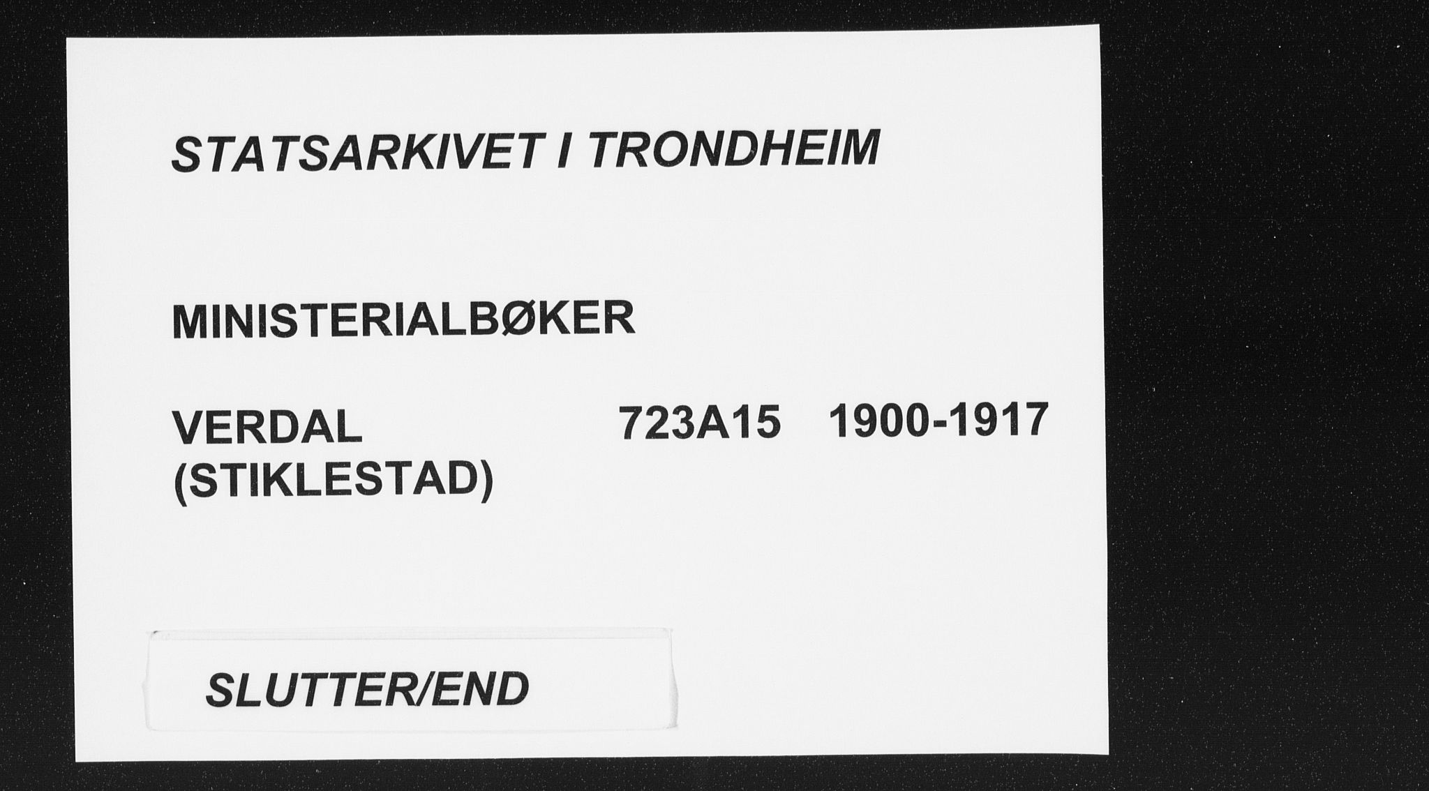 Ministerialprotokoller, klokkerbøker og fødselsregistre - Nord-Trøndelag, AV/SAT-A-1458/723/L0246: Parish register (official) no. 723A15, 1900-1917