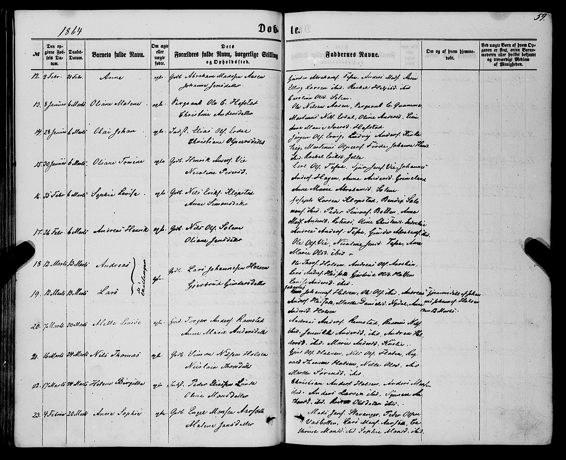 Førde sokneprestembete, SAB/A-79901/H/Haa/Haaa/L0009: Parish register (official) no. A 9, 1861-1877, p. 59