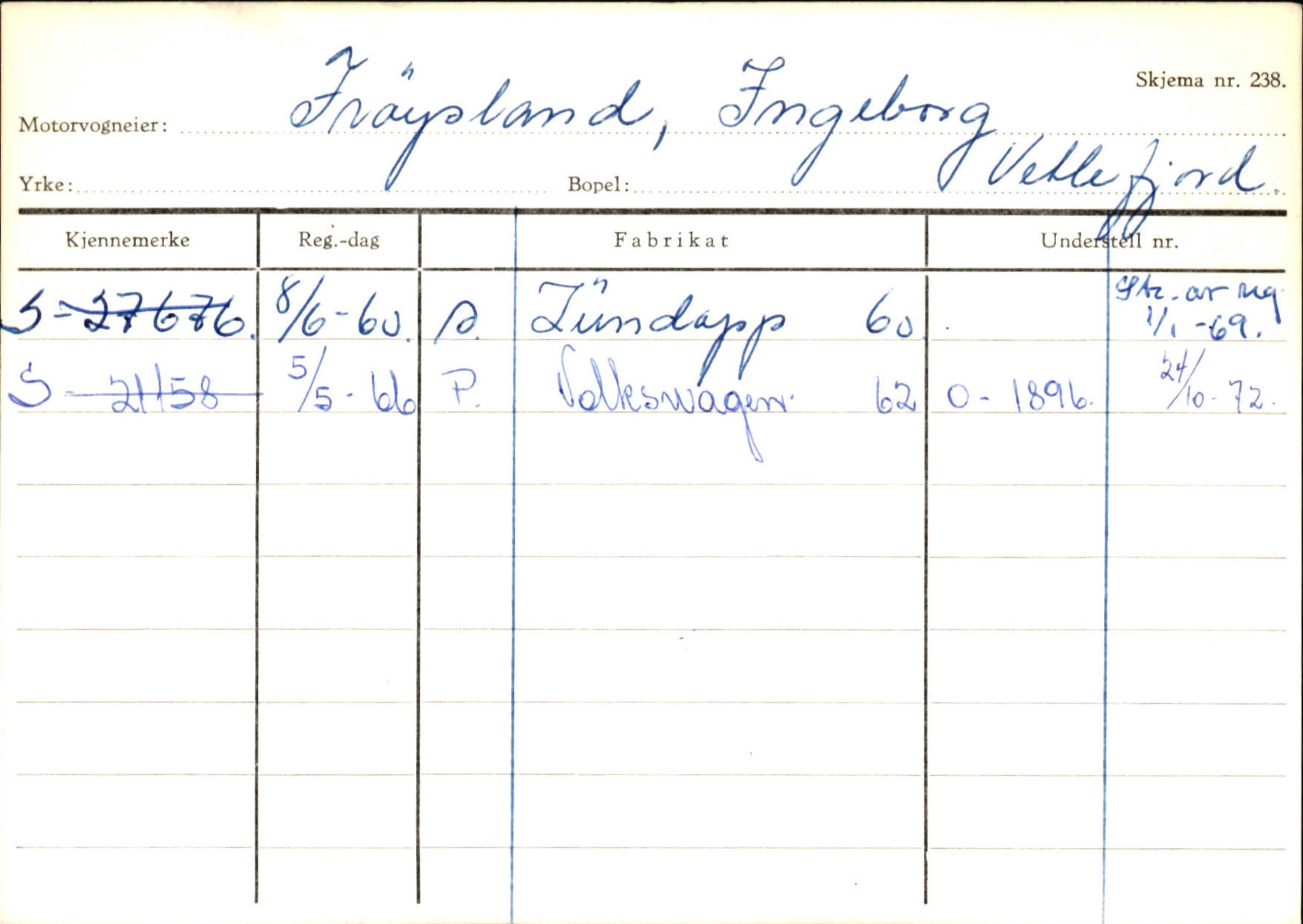 Statens vegvesen, Sogn og Fjordane vegkontor, AV/SAB-A-5301/4/F/L0132: Eigarregister Askvoll A-Å. Balestrand A-Å, 1945-1975, p. 1749