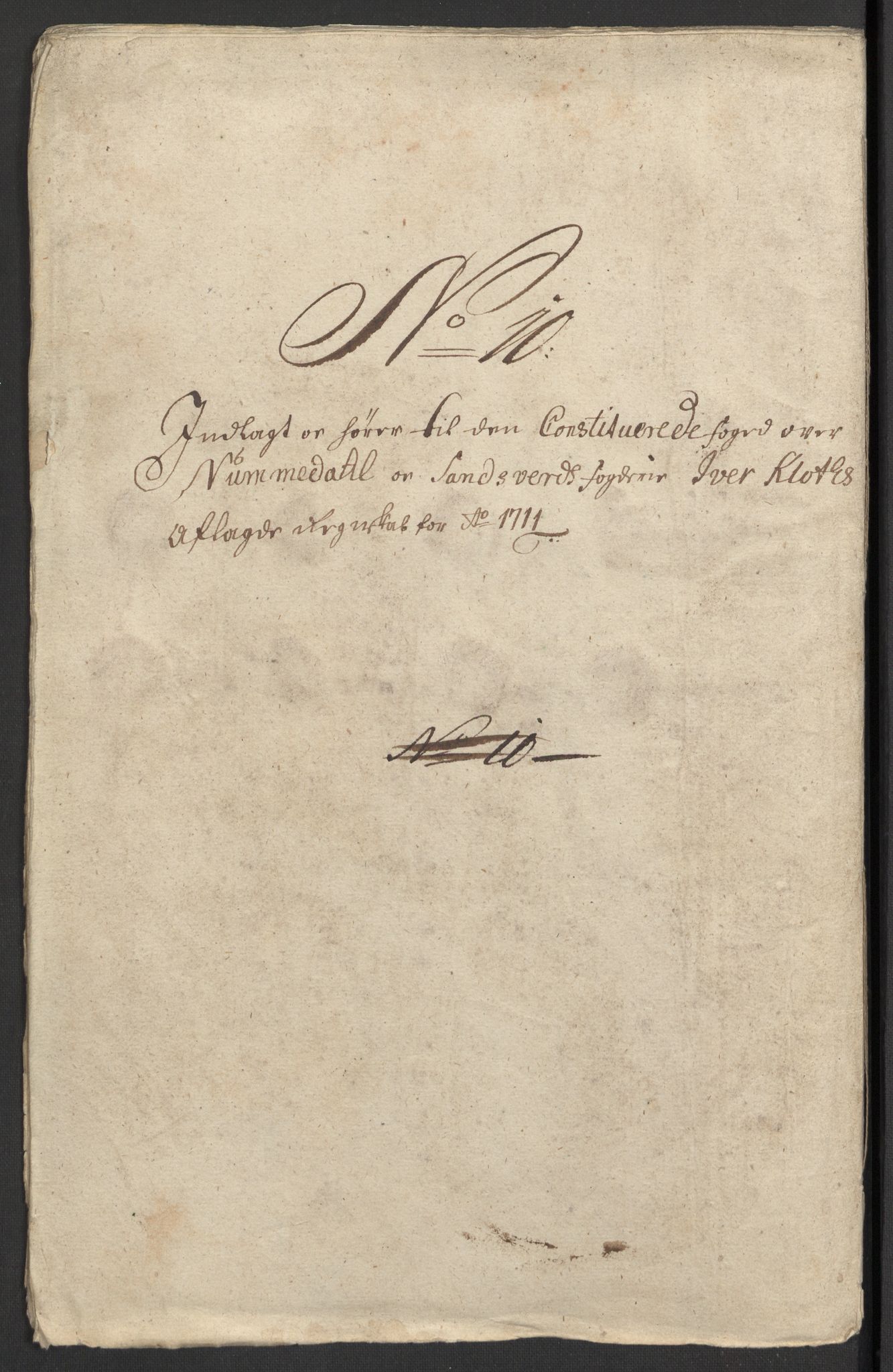 Rentekammeret inntil 1814, Reviderte regnskaper, Fogderegnskap, RA/EA-4092/R24/L1586: Fogderegnskap Numedal og Sandsvær, 1711, p. 252