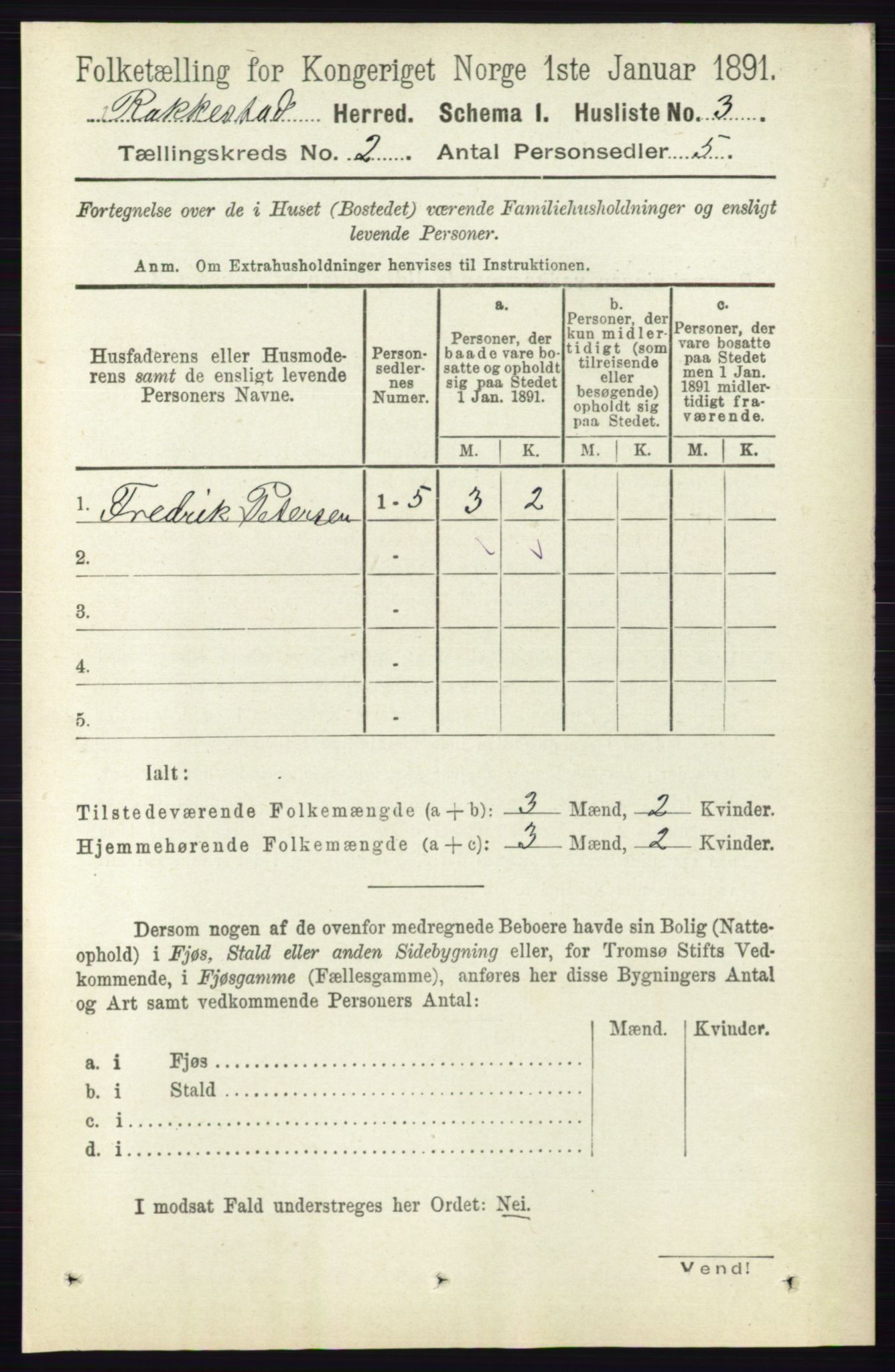 RA, 1891 census for 0128 Rakkestad, 1891, p. 523