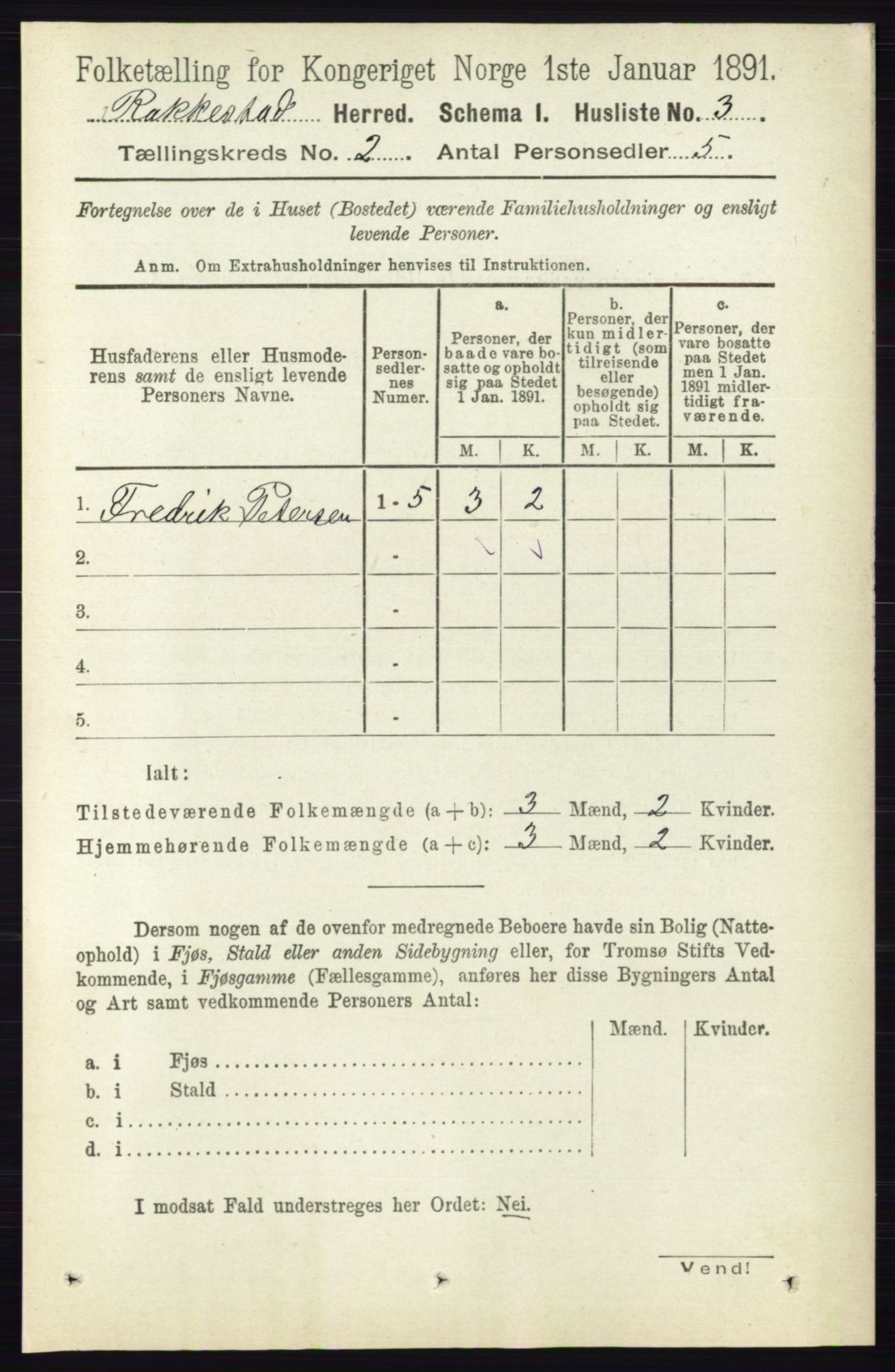 RA, 1891 census for 0128 Rakkestad, 1891, p. 523